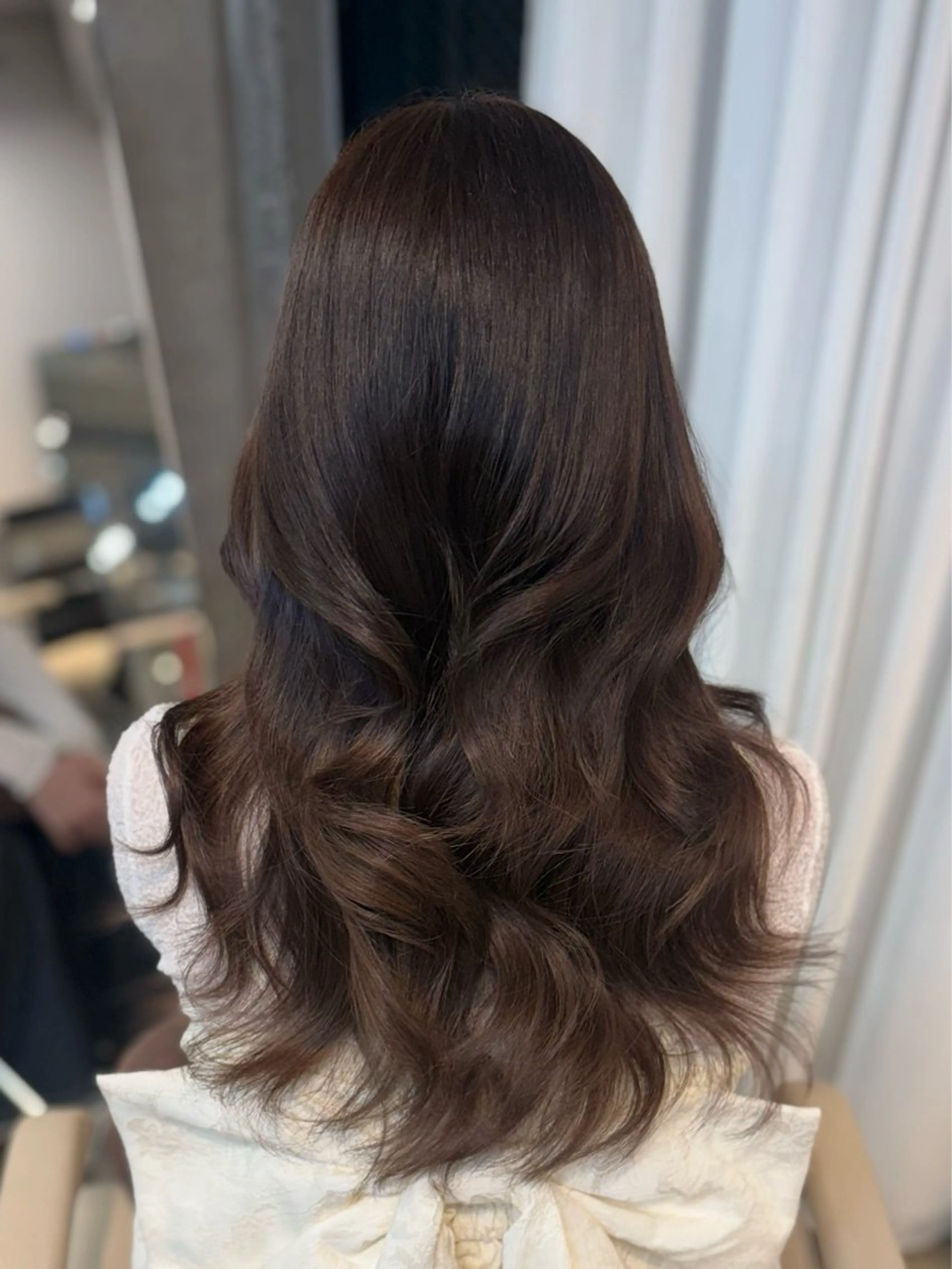 セミロング ヘアカラー うる艶/透明感カラー 🐇🤍もものヘアスタイル