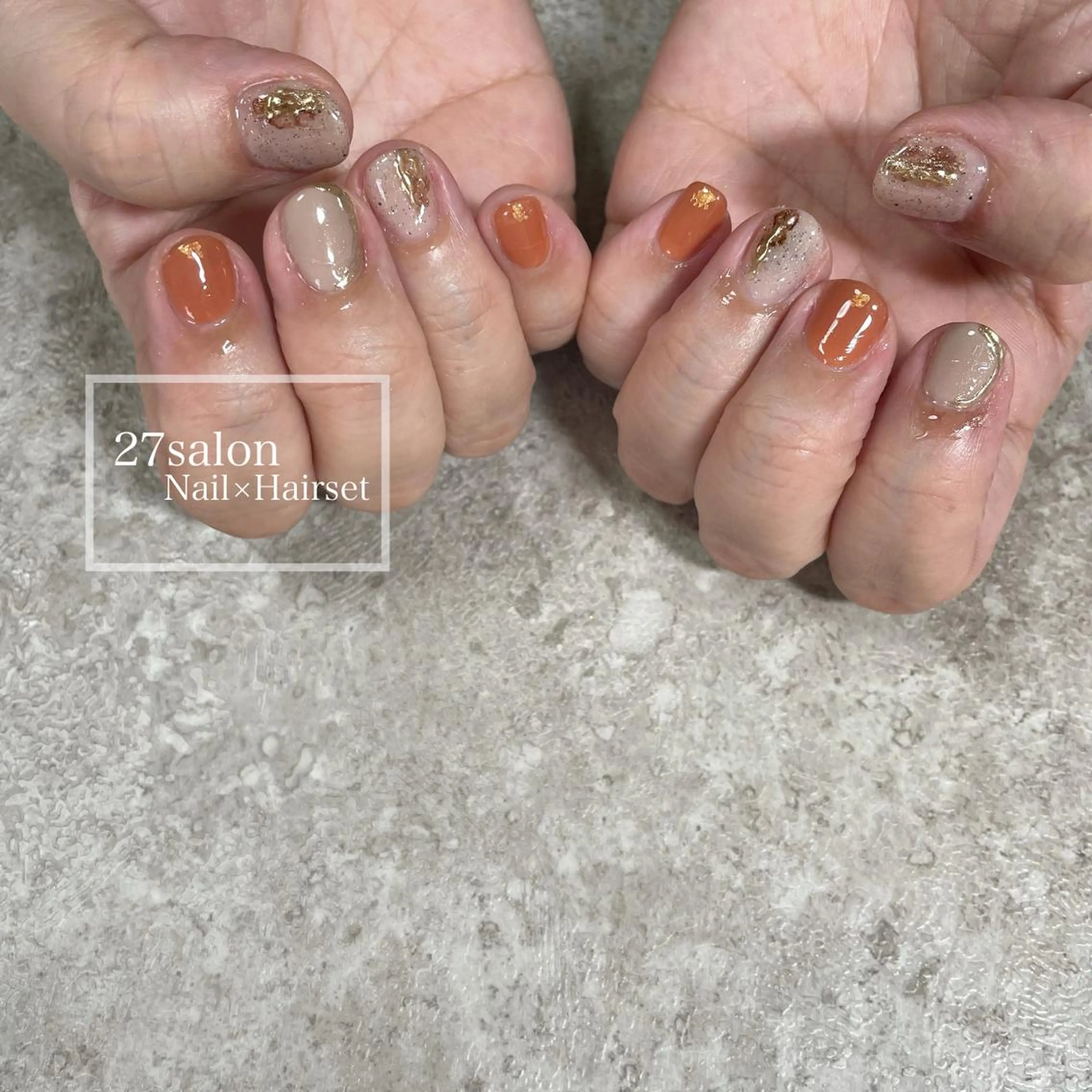 ネイル ニュアンスネイル ショートネイル 27salon yuinaのネイルデザイン