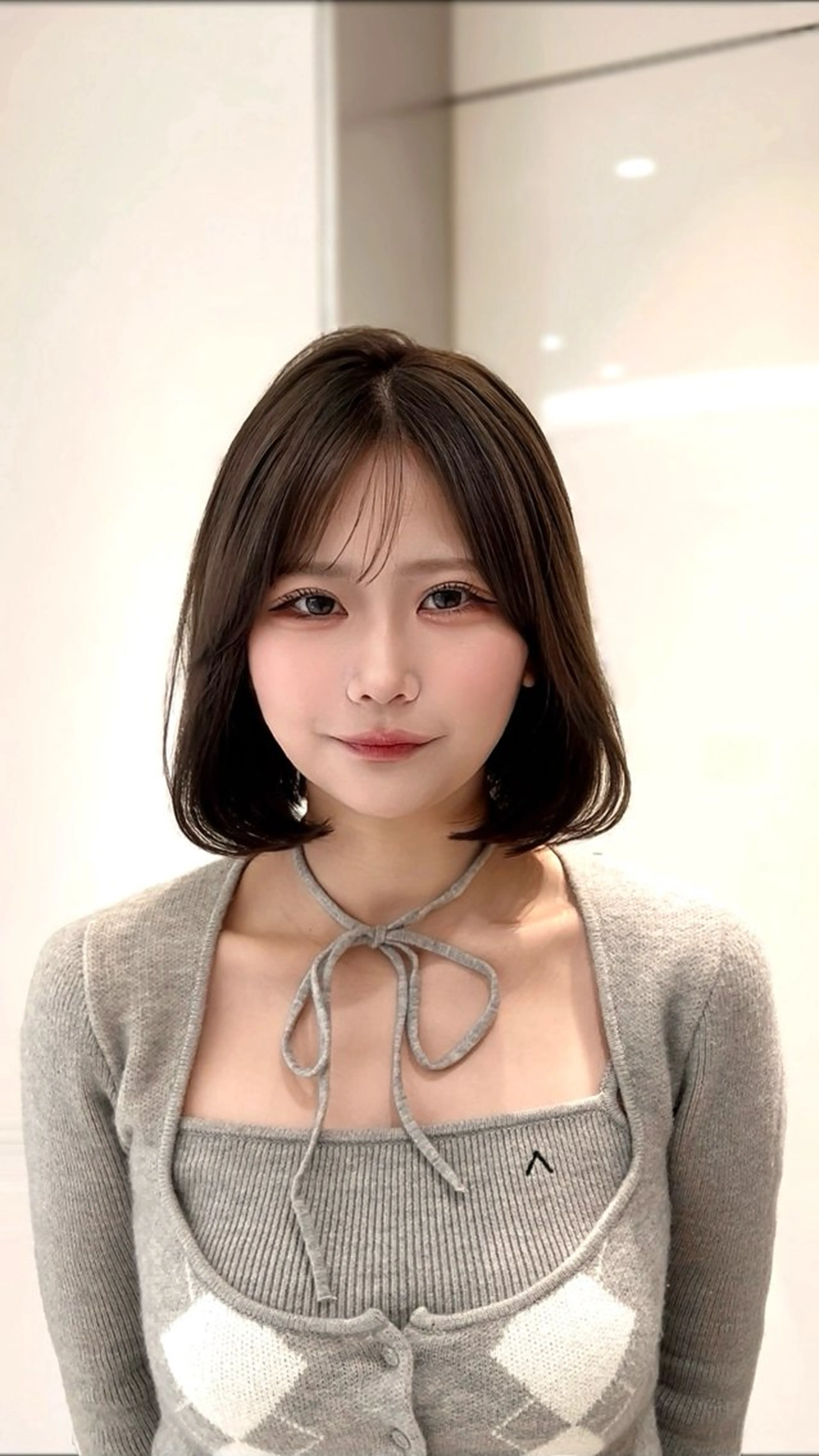 ショート カラー ヘアカラー トリートメント 顔周り/透明感/銀座 🩵rinoのヘアスタイル