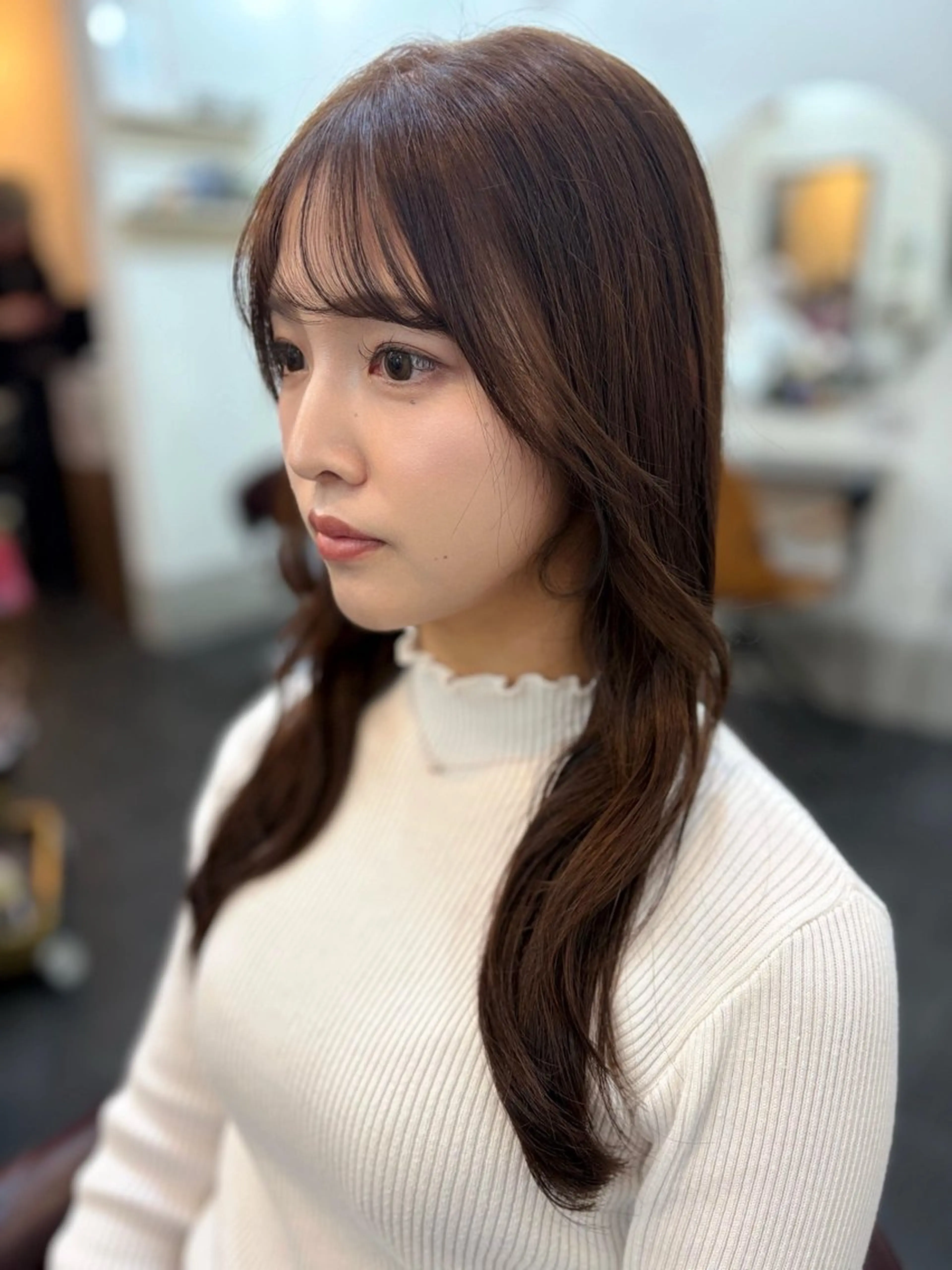 全体カット+カラー髪質改善トリートメント🫧の写真