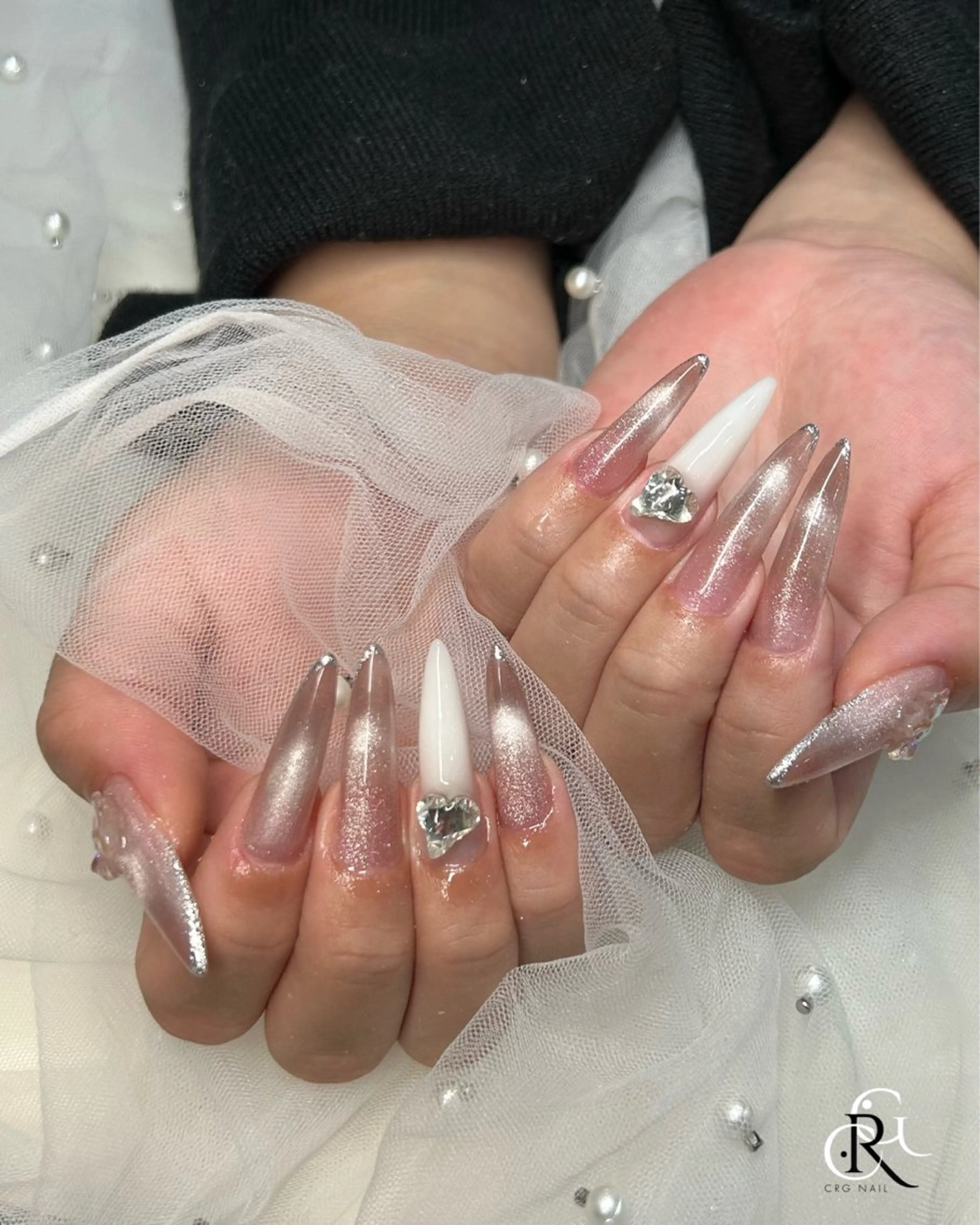 ロング ハンドネイル 美フォルムスカルプ✨ RENAのネイルデザイン