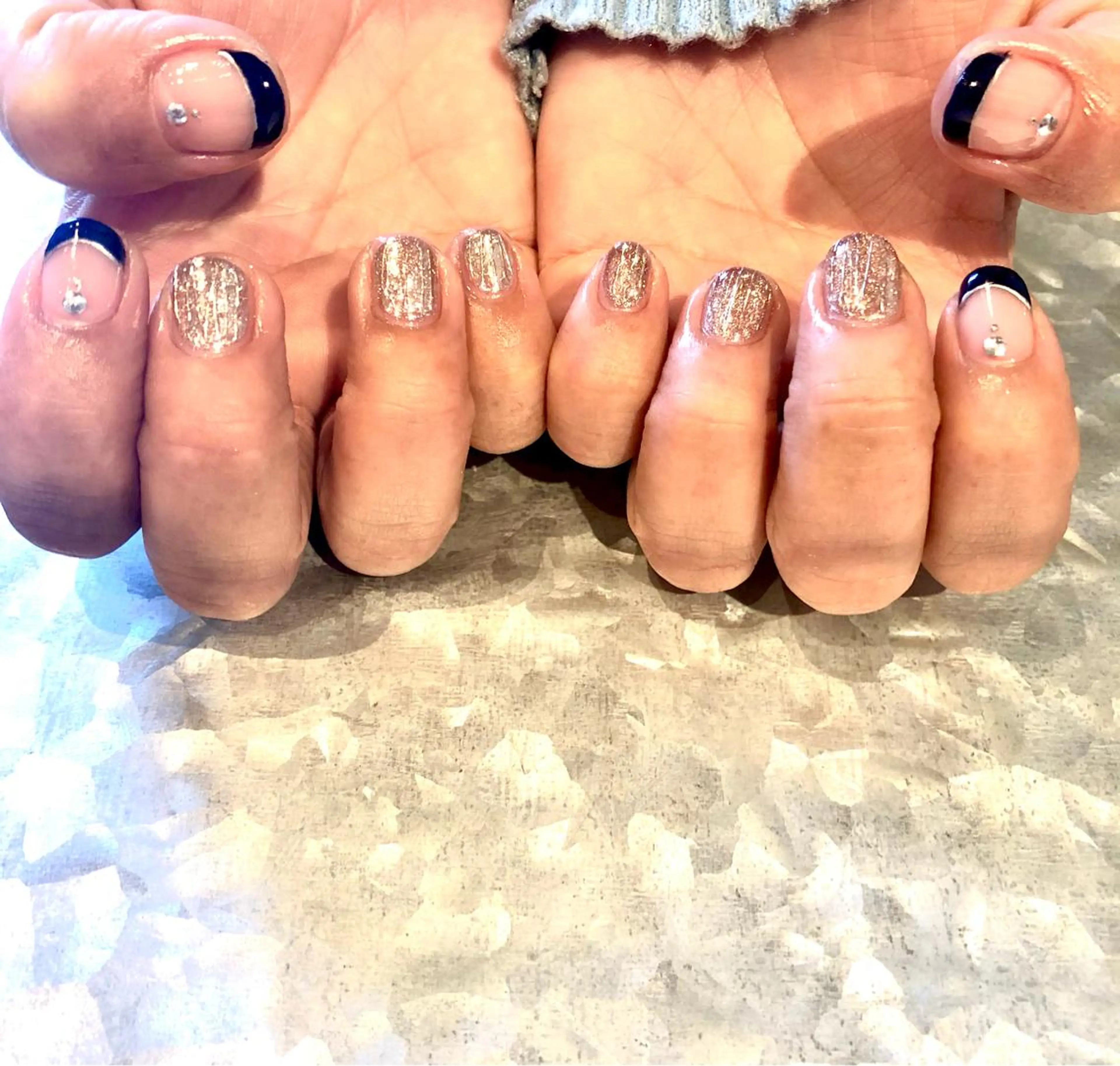 ネイル フレンチネイル マグネットネイル TRAM-nail moriizumiのネイルデザイン