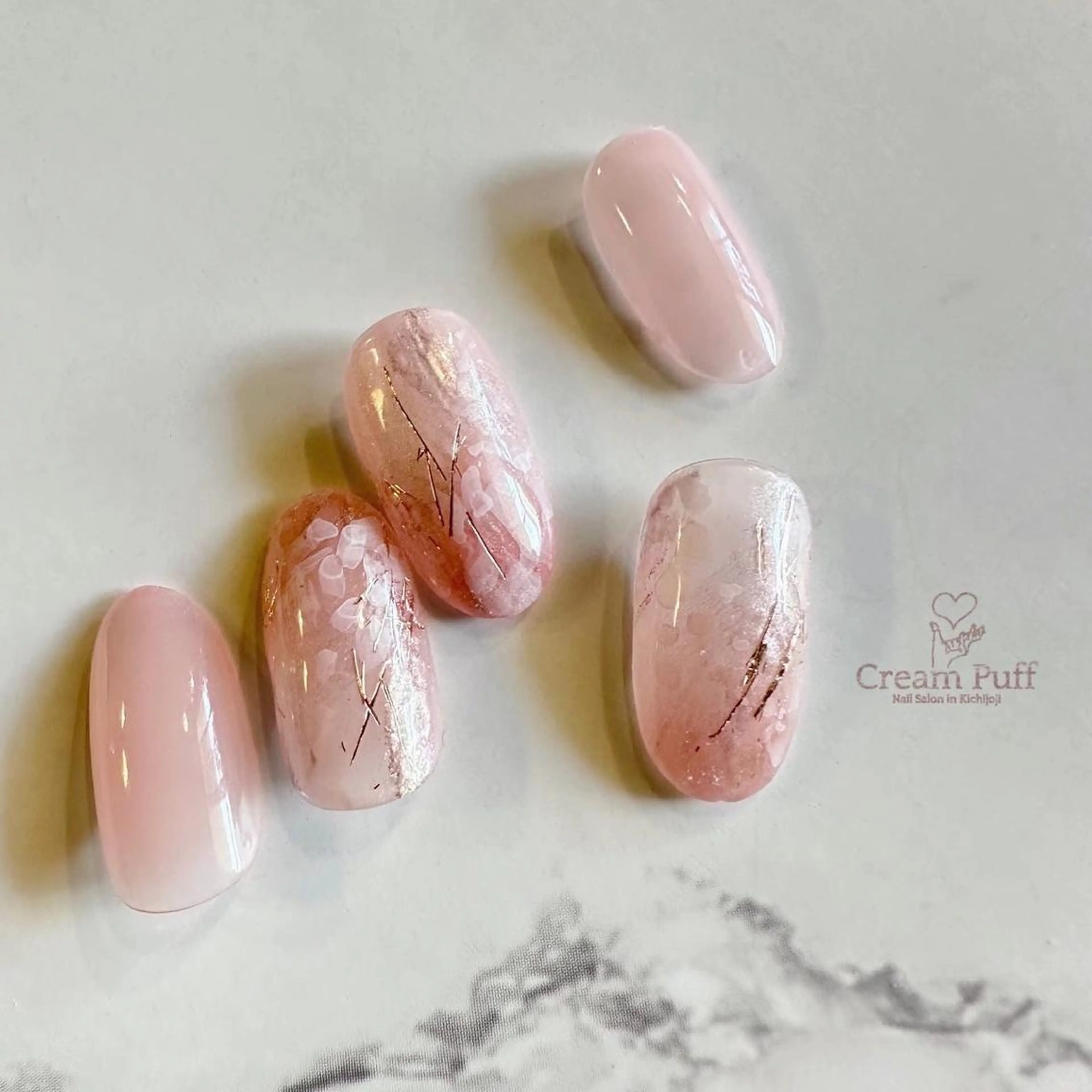 ネイル 桜ネイル キラキラネイル ピンク 春ネイル HAMANO MIKAのネイルデザイン