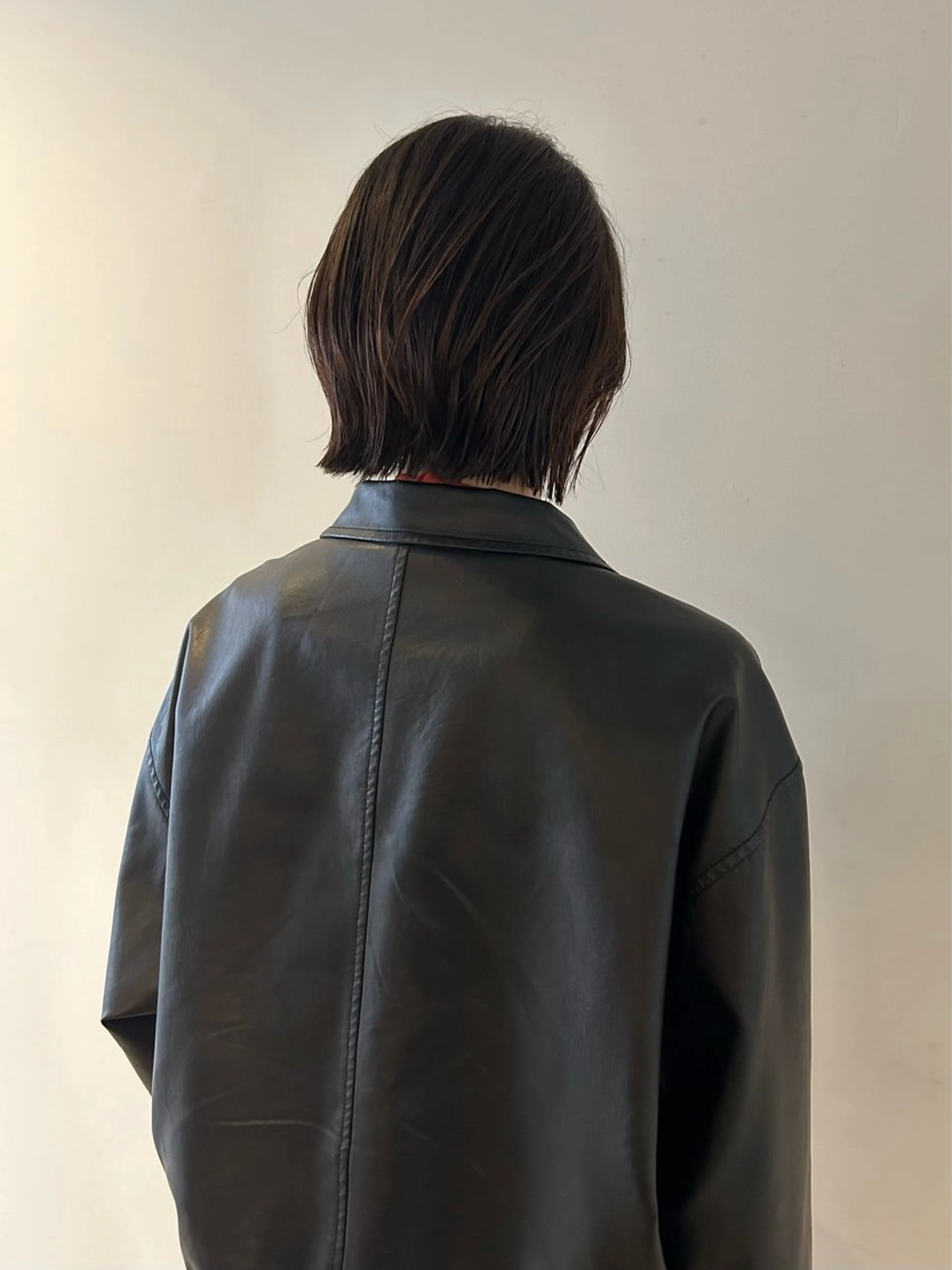 ショート ボブレイヤー ボブ 顔まわりレイヤー 顔周りカット レイヤーカット nonoka オリーブ/レイヤーのヘアスタイル