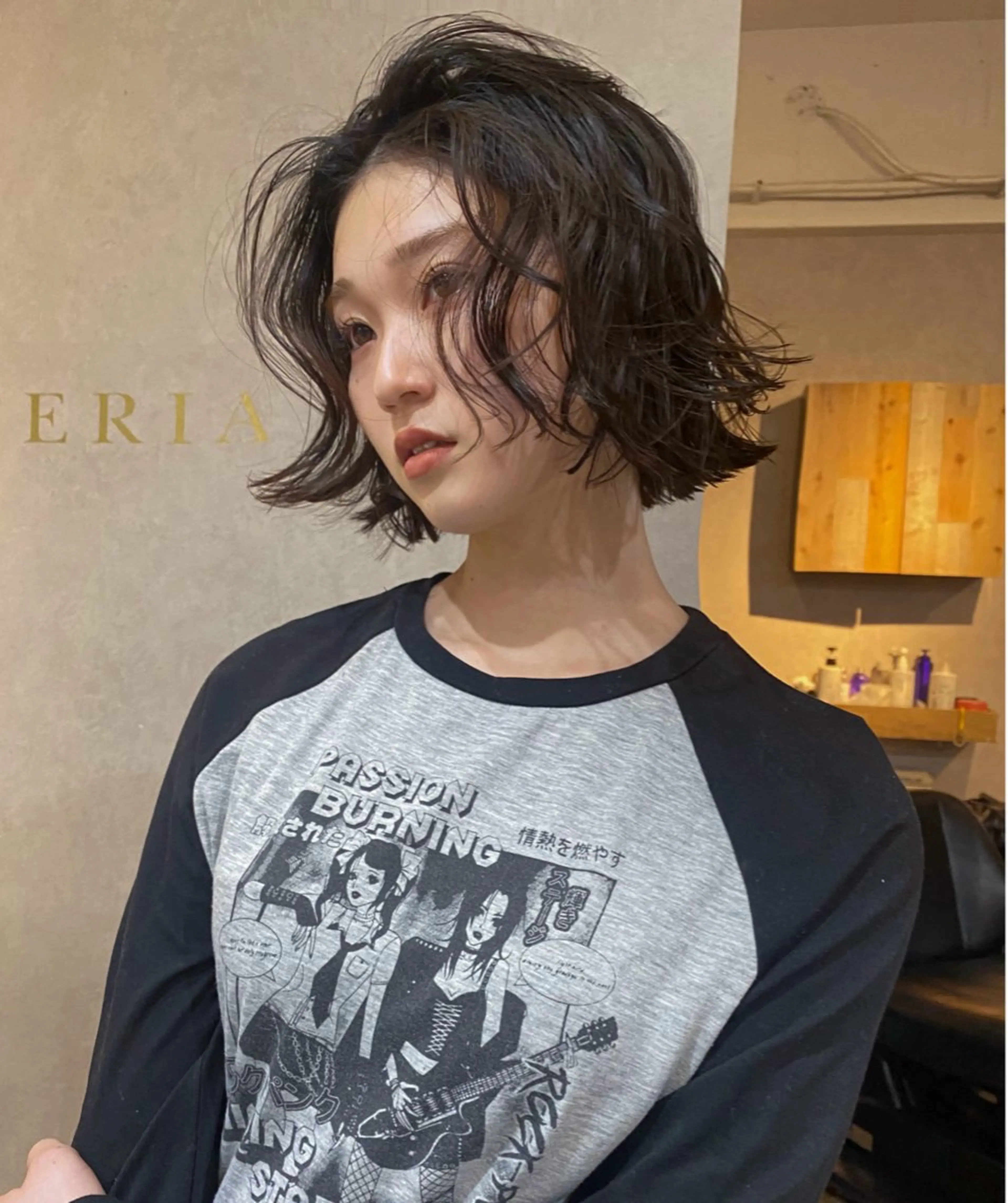 ミディアム パーマ FERIA 緑地公園 ⭐️伏田愛奈⭐️のヘアスタイル