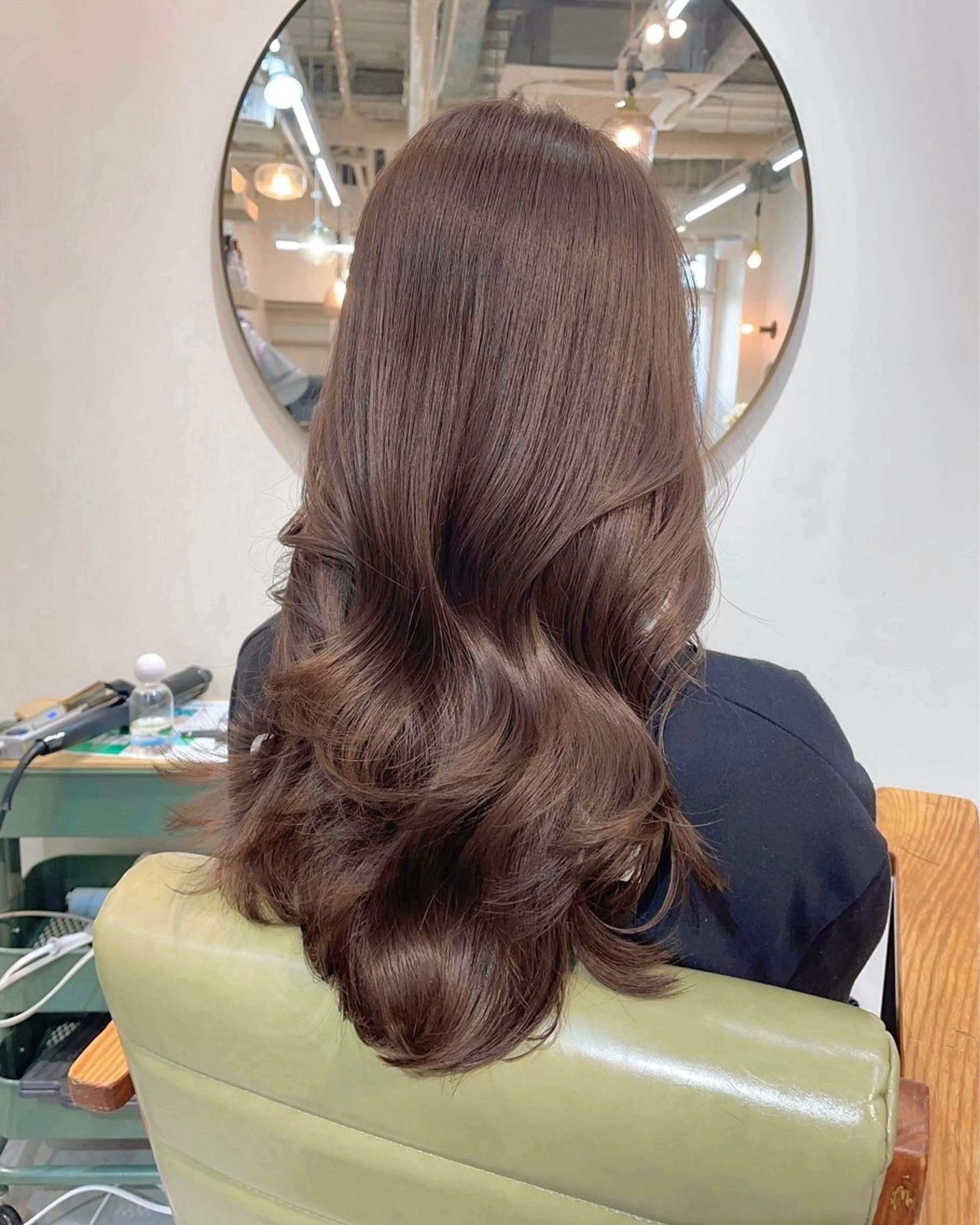 ロング カラー カット ヘアカラー 韓国レイヤー　船橋 徒歩5分/小川友美のヘアスタイル