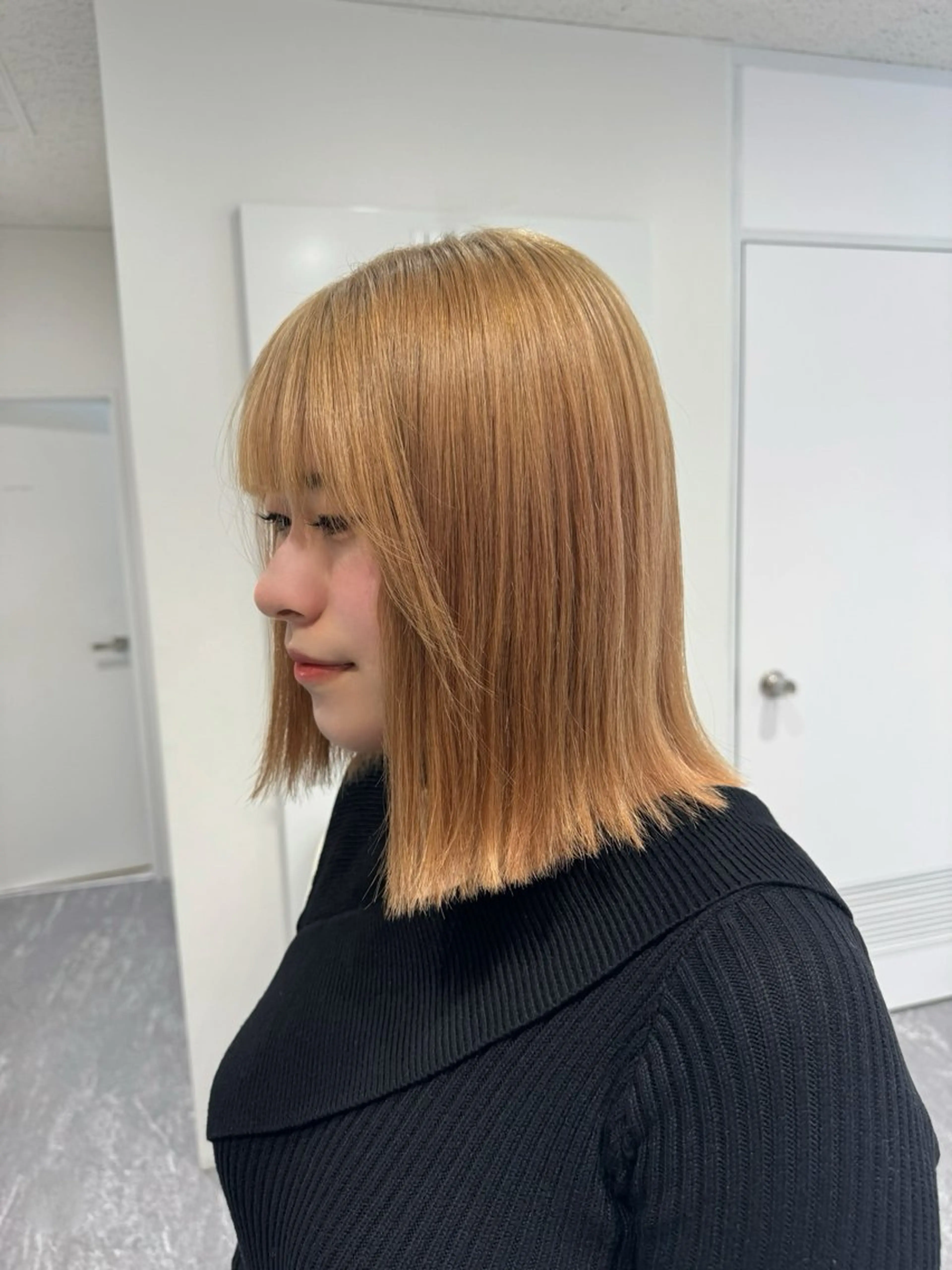 ミディアム ヘアカラー トリートメント 柔らかい透明感カラー 🎀maria🎀のヘアスタイル