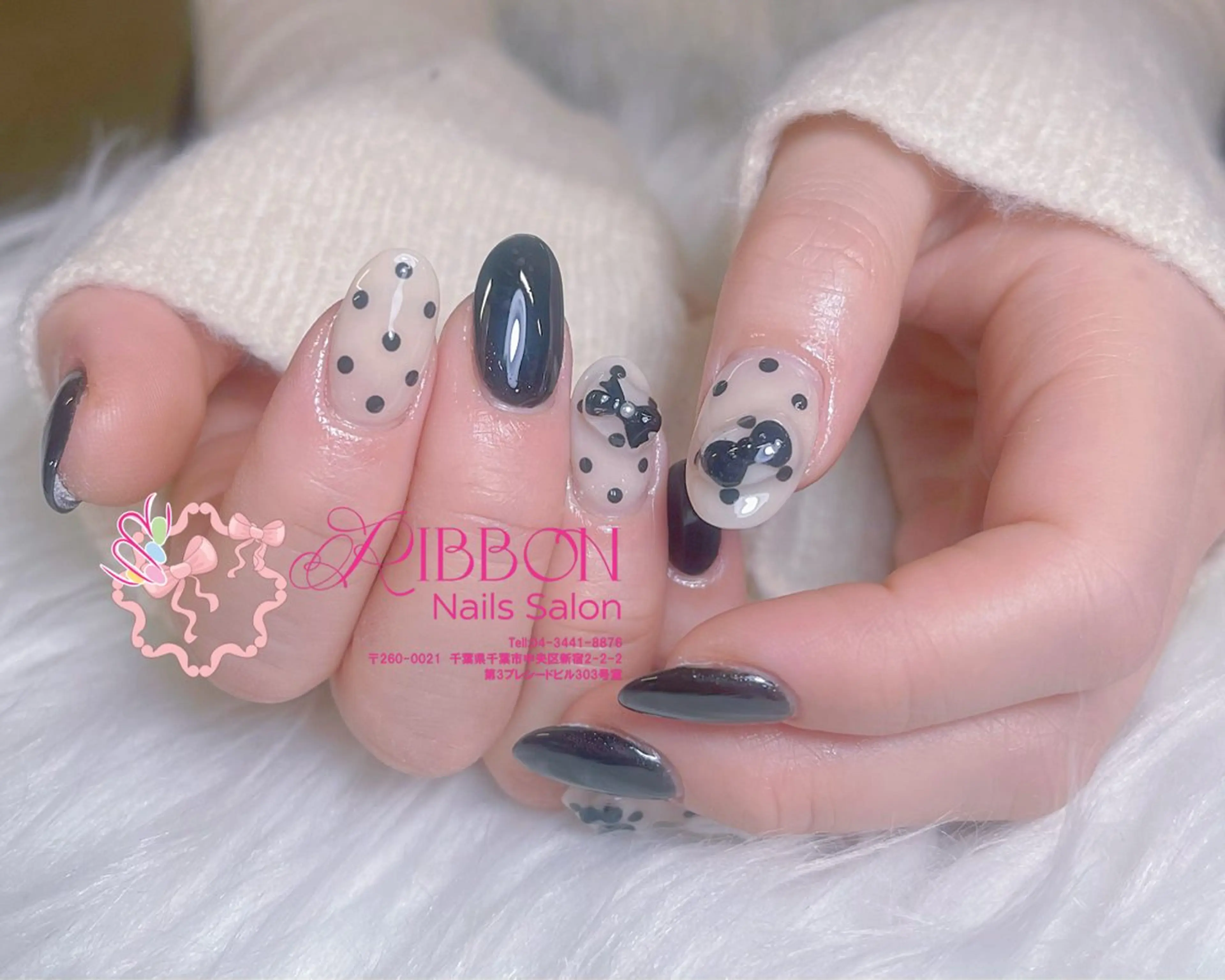 ネイル フレンチネイル ジェルネイル マグネットネイル 持ち込み ニュアンスネイル ハンドネイル Ribbonnail salonのネイルデザイン