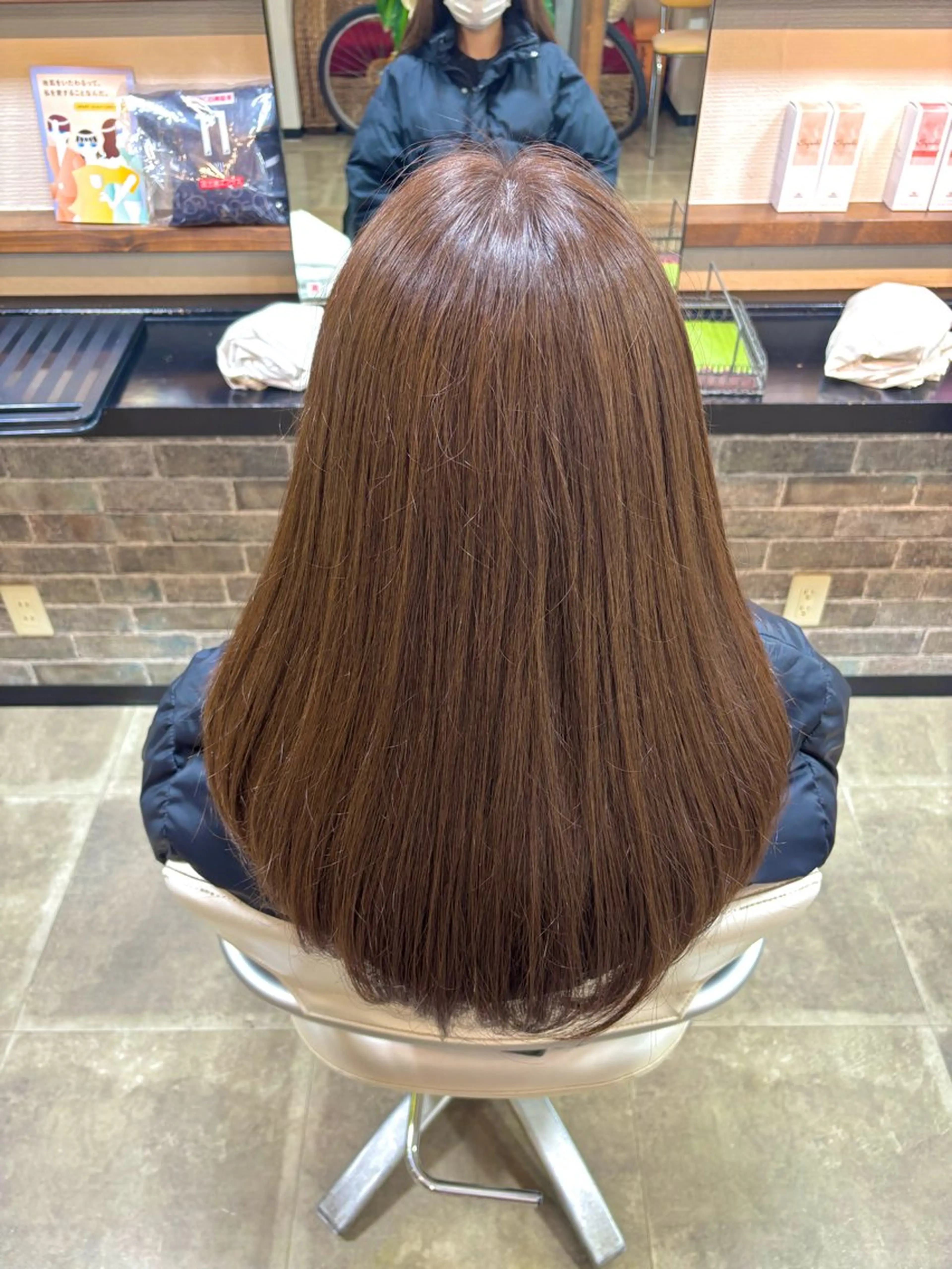 ロング カラー ベージュカラー ブラウンカラー 縮毛矯正 ヘアカラー トリートメント イツキ🌕デザインカ ラー🥨髪質改善🫧のヘアスタイル