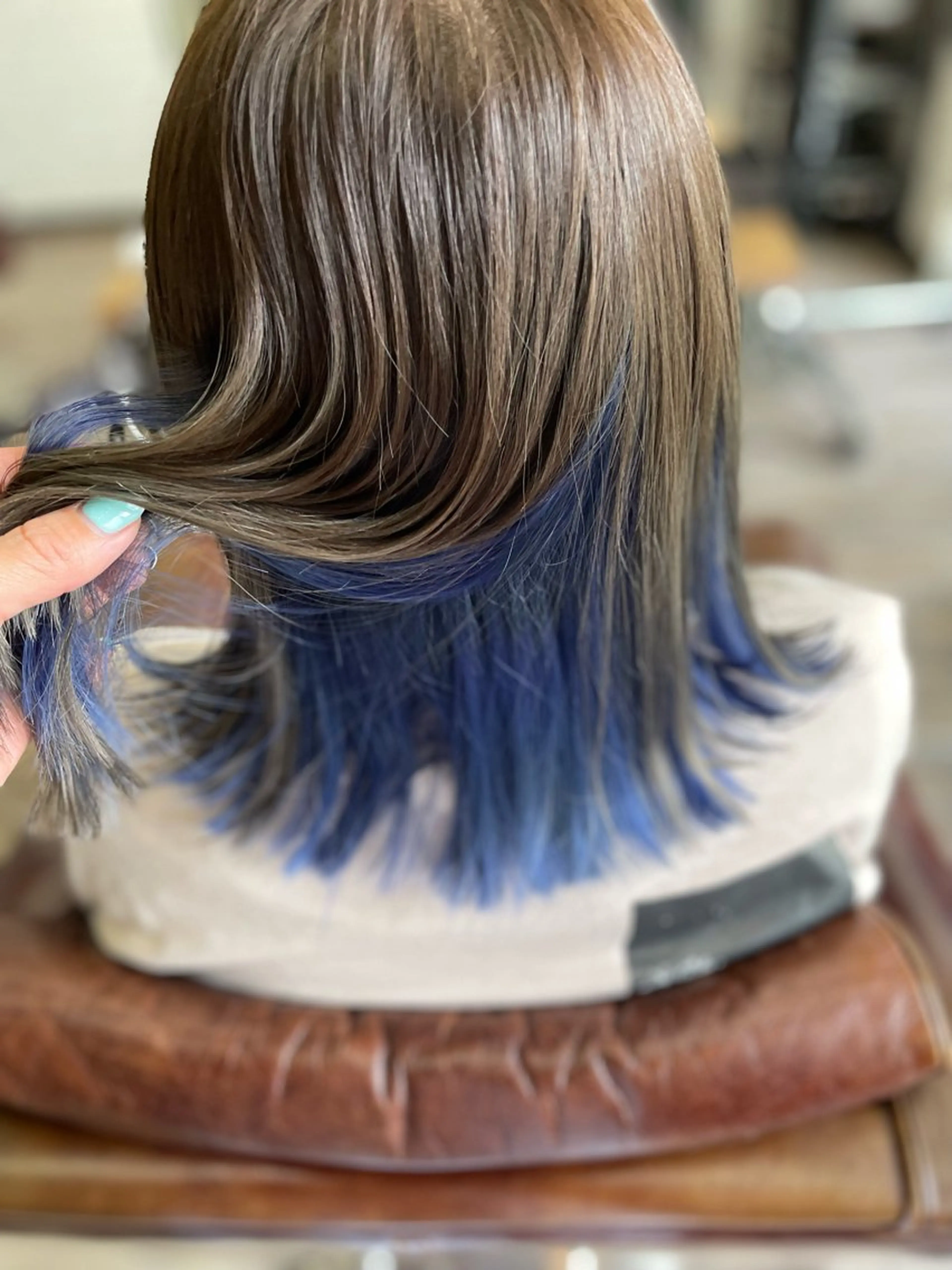 セミロング カラー 💎白髪染めも対応 🙆👌山本明菜のヘアスタイル