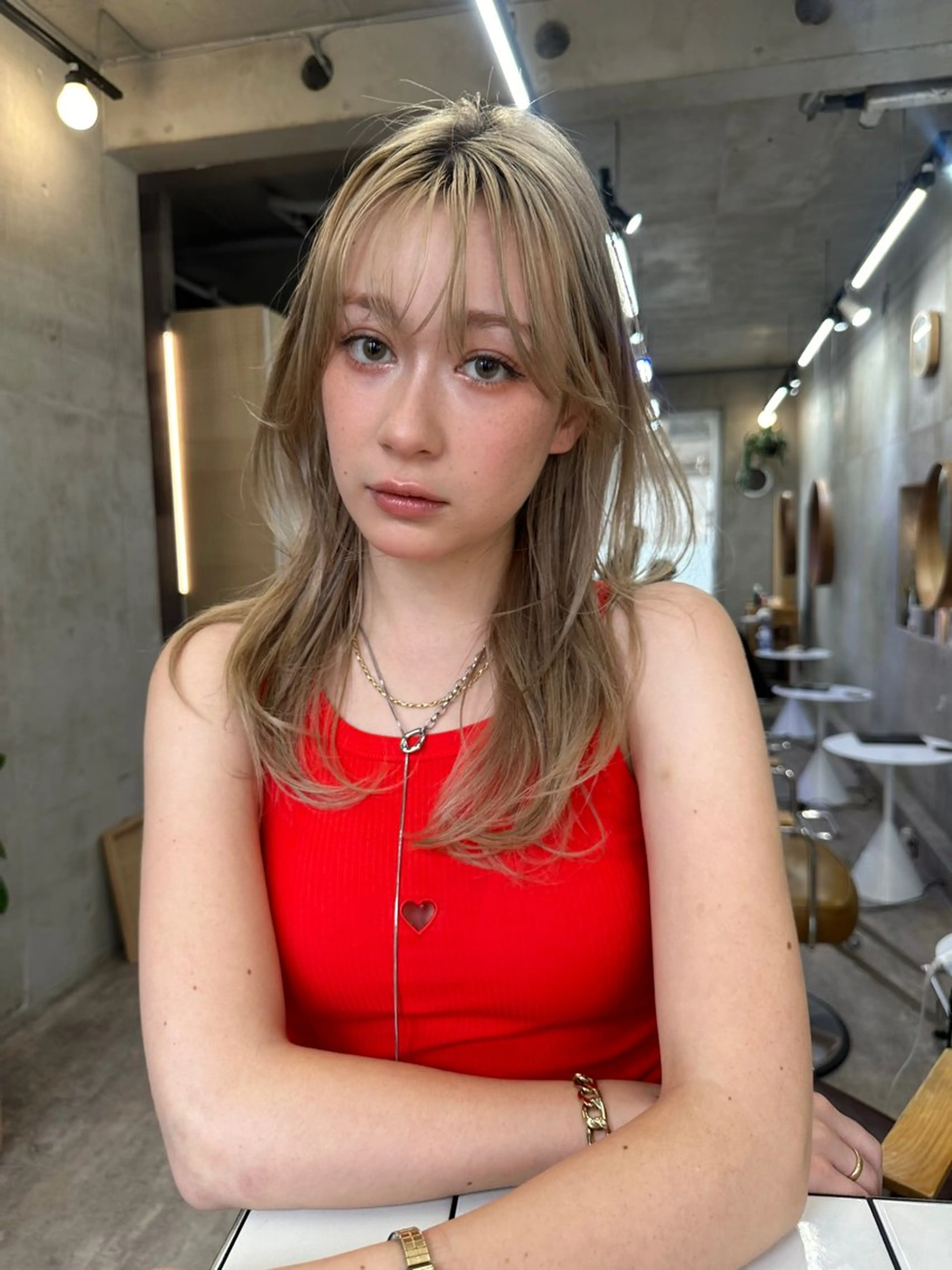 ミディアム カラー グレージュ ヘアカラー トリートメント カットモデル募集中 ／HARUKA🎀のヘアスタイル