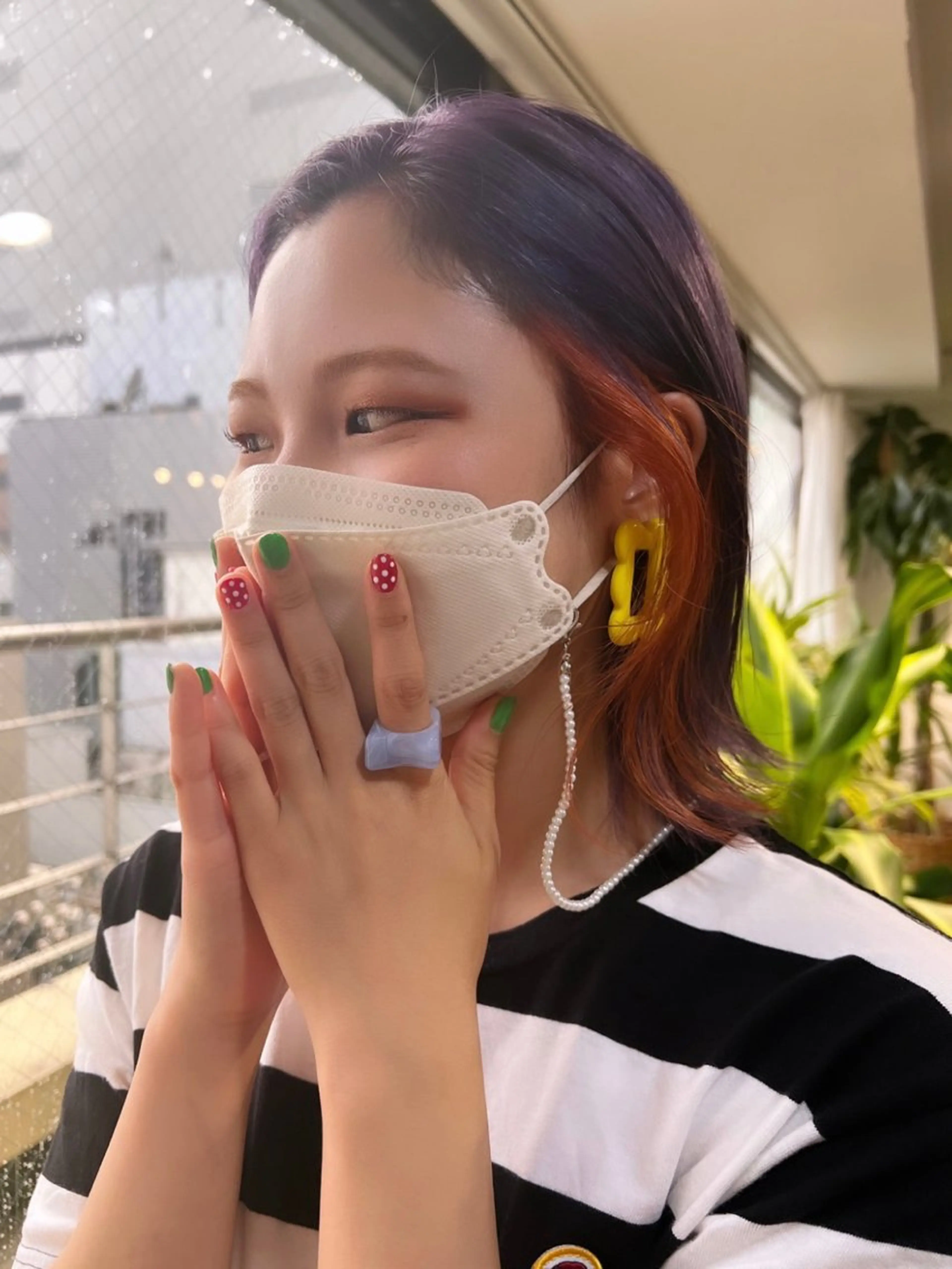 ミディアム カラー ブリーチ ケアブリーチ 透明感カラー デザインカラー ダブルカラー nendo_hair所属・ハイトーン/ボブ 🎀sonokaのヘアスタイル