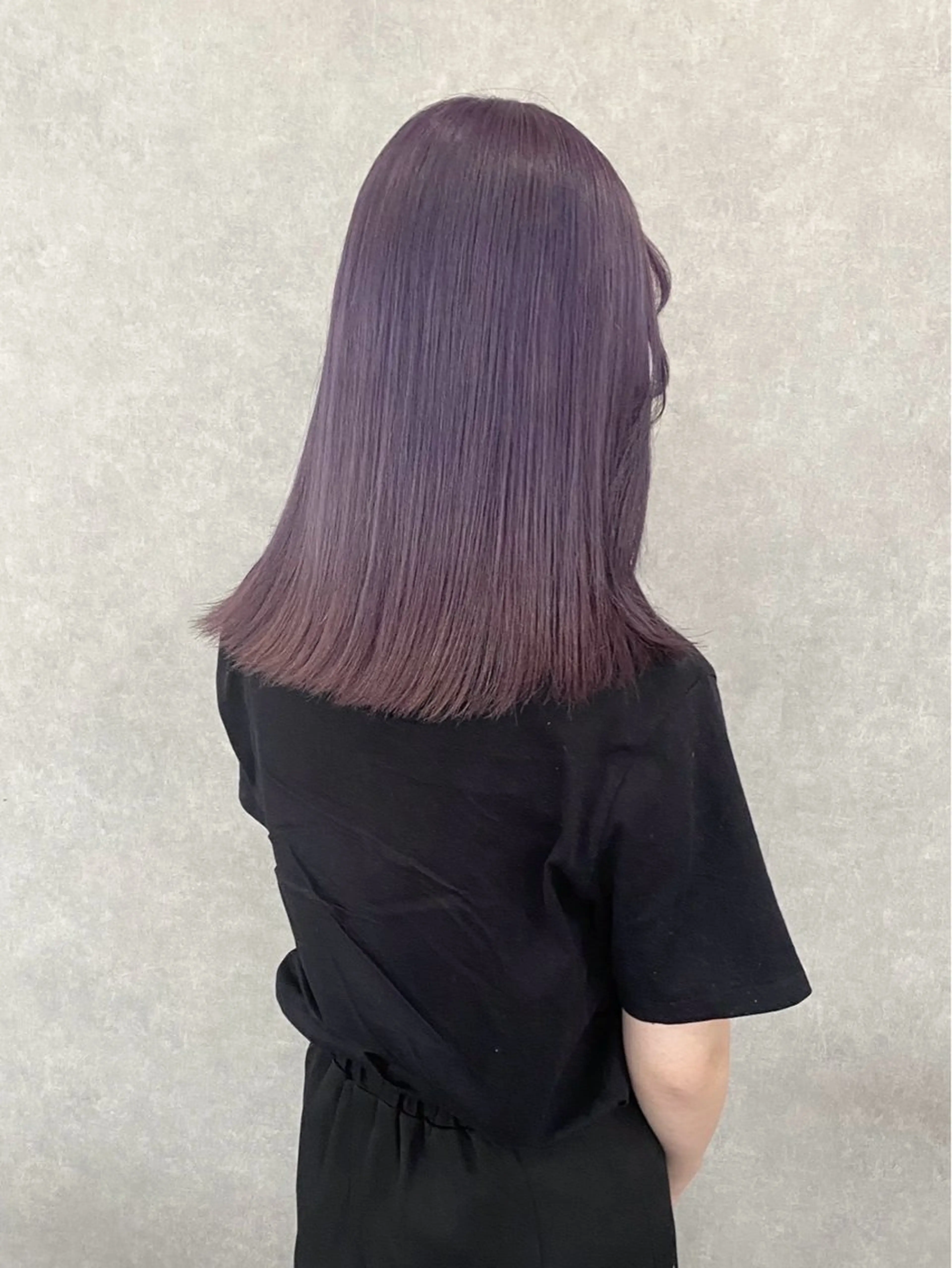 ミディアム カラー ブリーチ ラベンダーカラー 韓国風ヘア ヘアカラー 成城美容室 YOSHIMURAのヘアスタイル