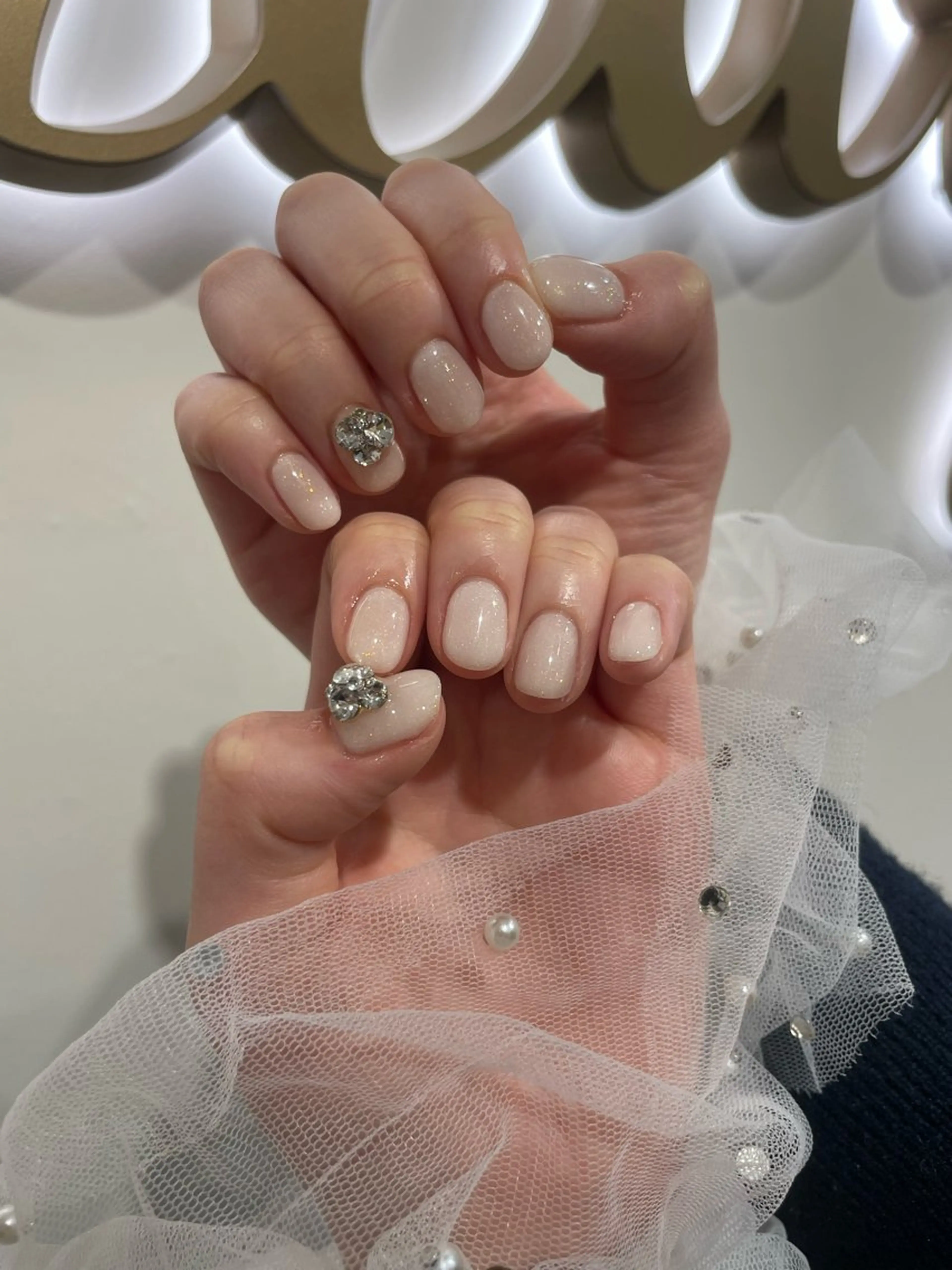 ネイル グラデーション ラメ(グリッター) ラメグラデーション ワンカラーネイル Himeka⟡ jr.nailistのネイルデザイン