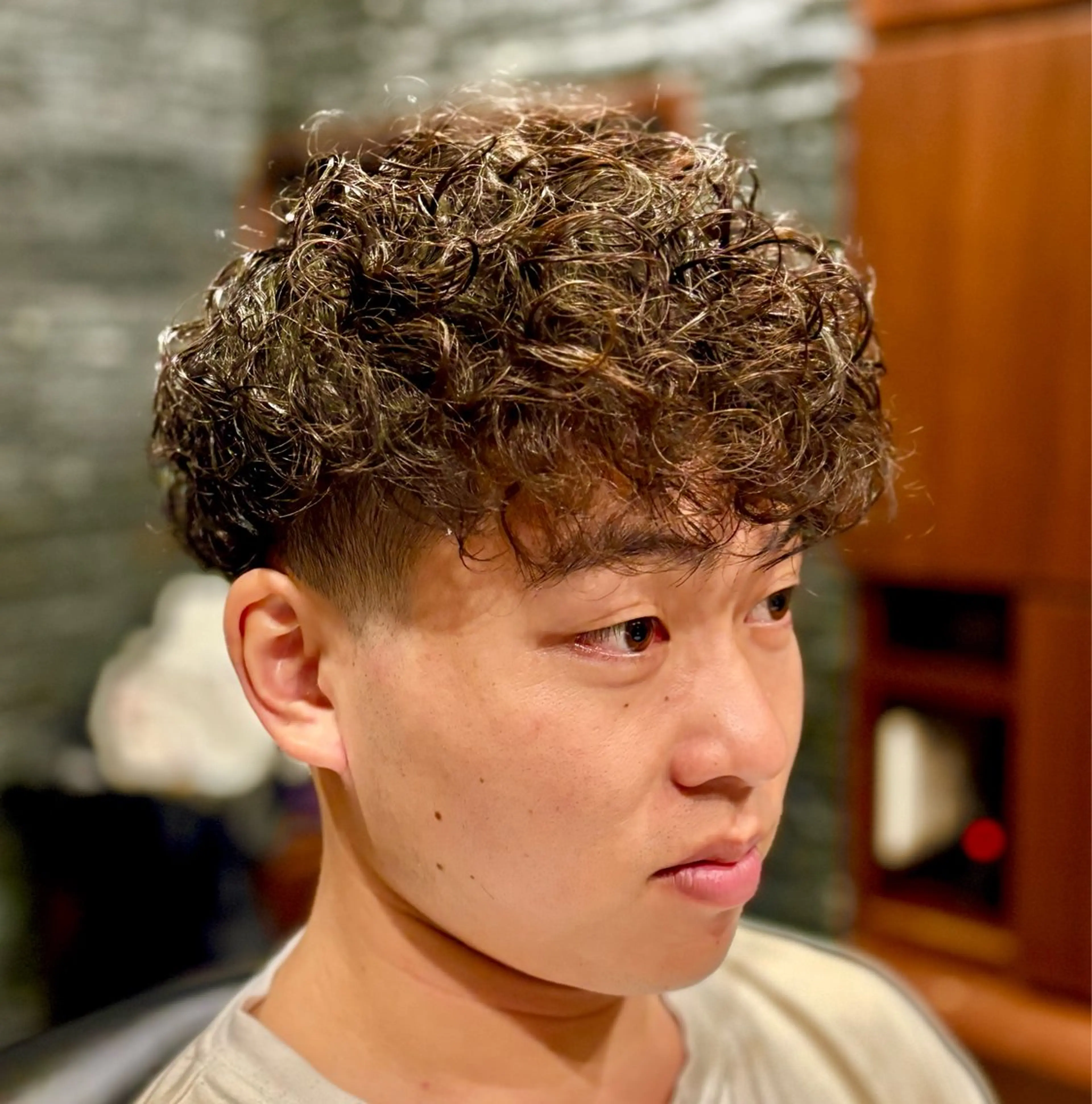 ミディアム パーマ メンズ スペインカール 藤沼 唯斗※注意事項必読※のヘアスタイル