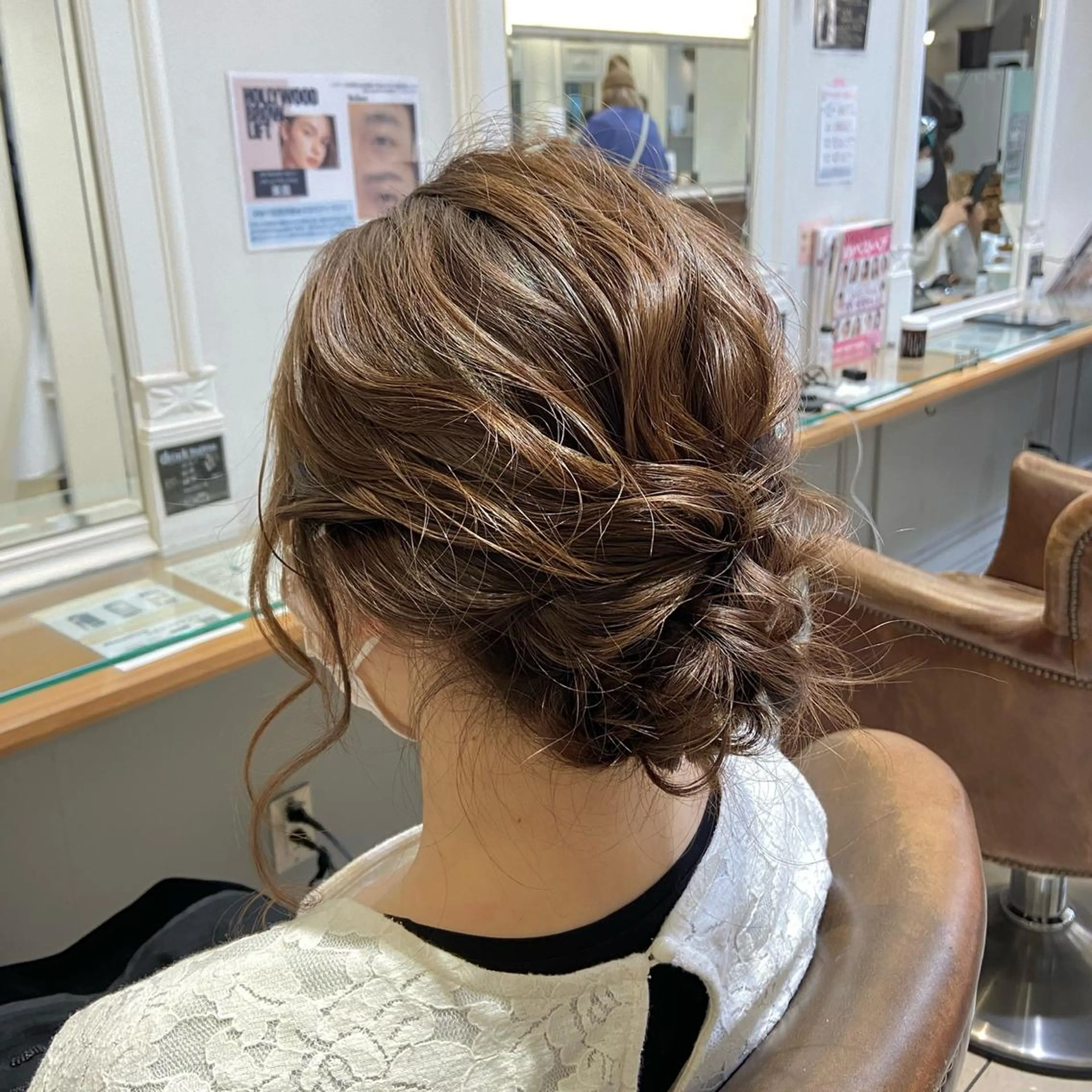 セミロング ヘアアレンジ ヘアセット 🫧 nanaco🫧のヘアスタイル