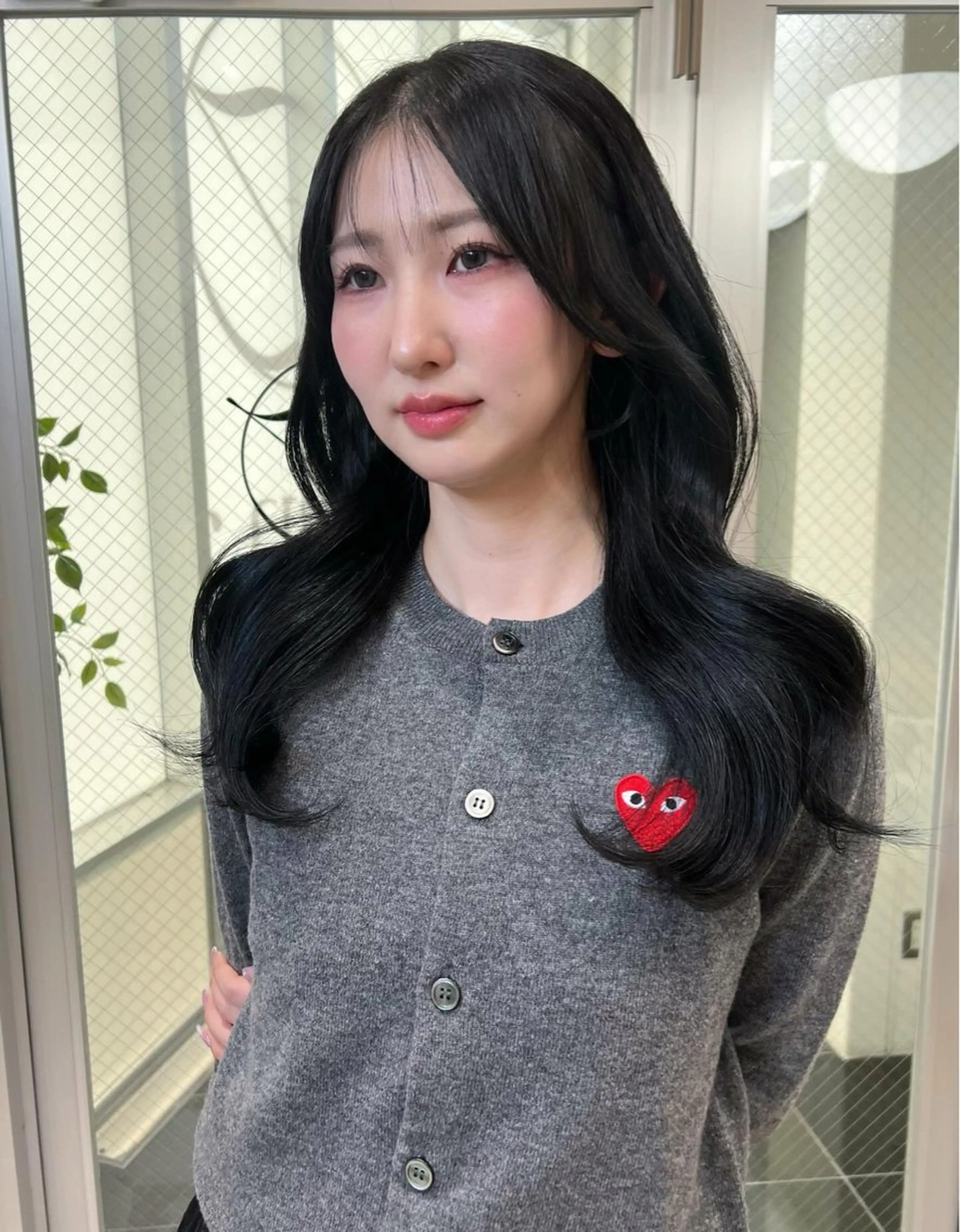 ロング カット ヘアカラー トリートメント 🎀zina/韓国 🎀amiのヘアスタイル