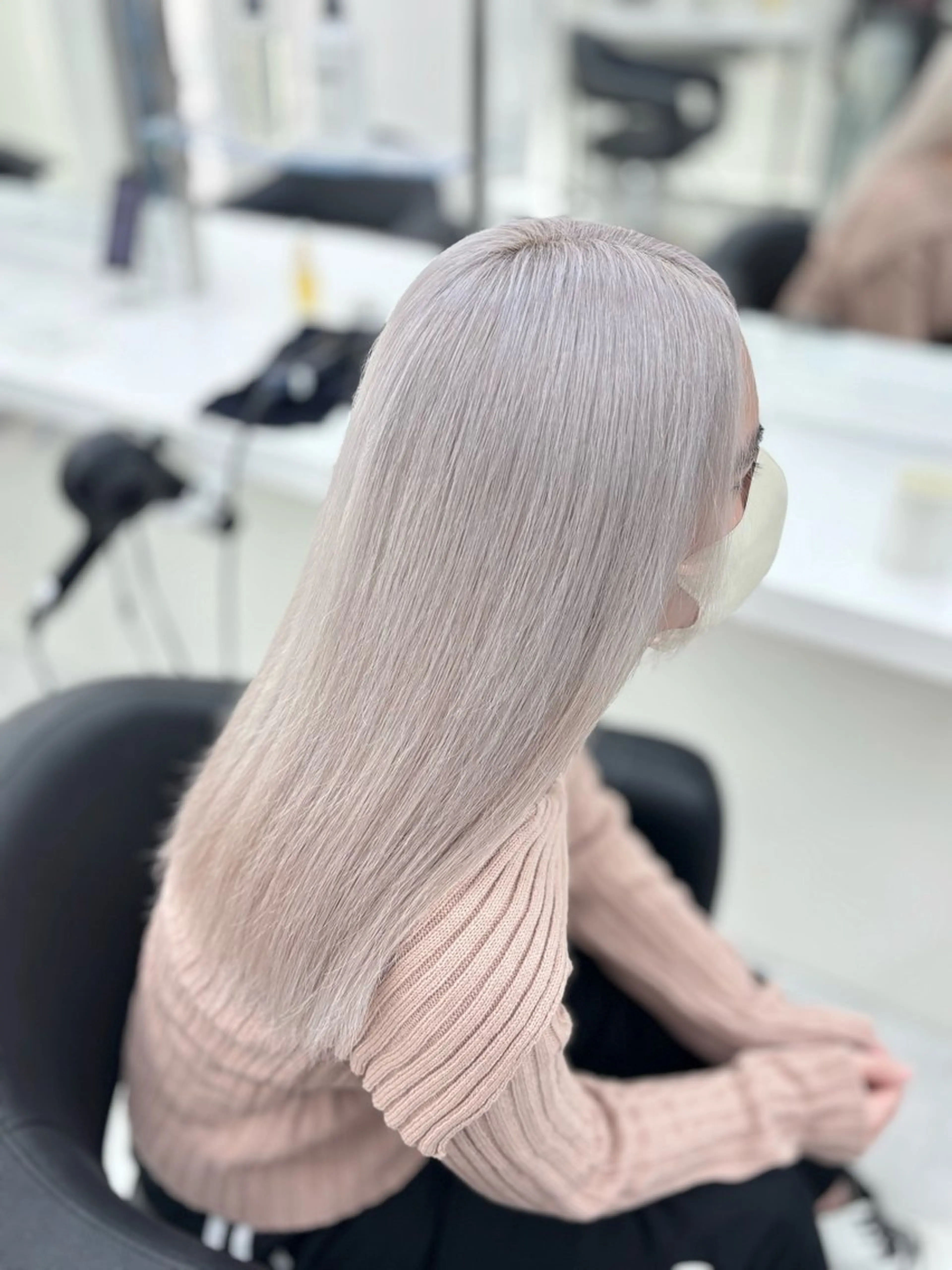 セミロング カラー ヘアカラー ヘッドスパ ヘアセット 🫧韓国風透明感 ヘア🫧towaのヘアスタイル