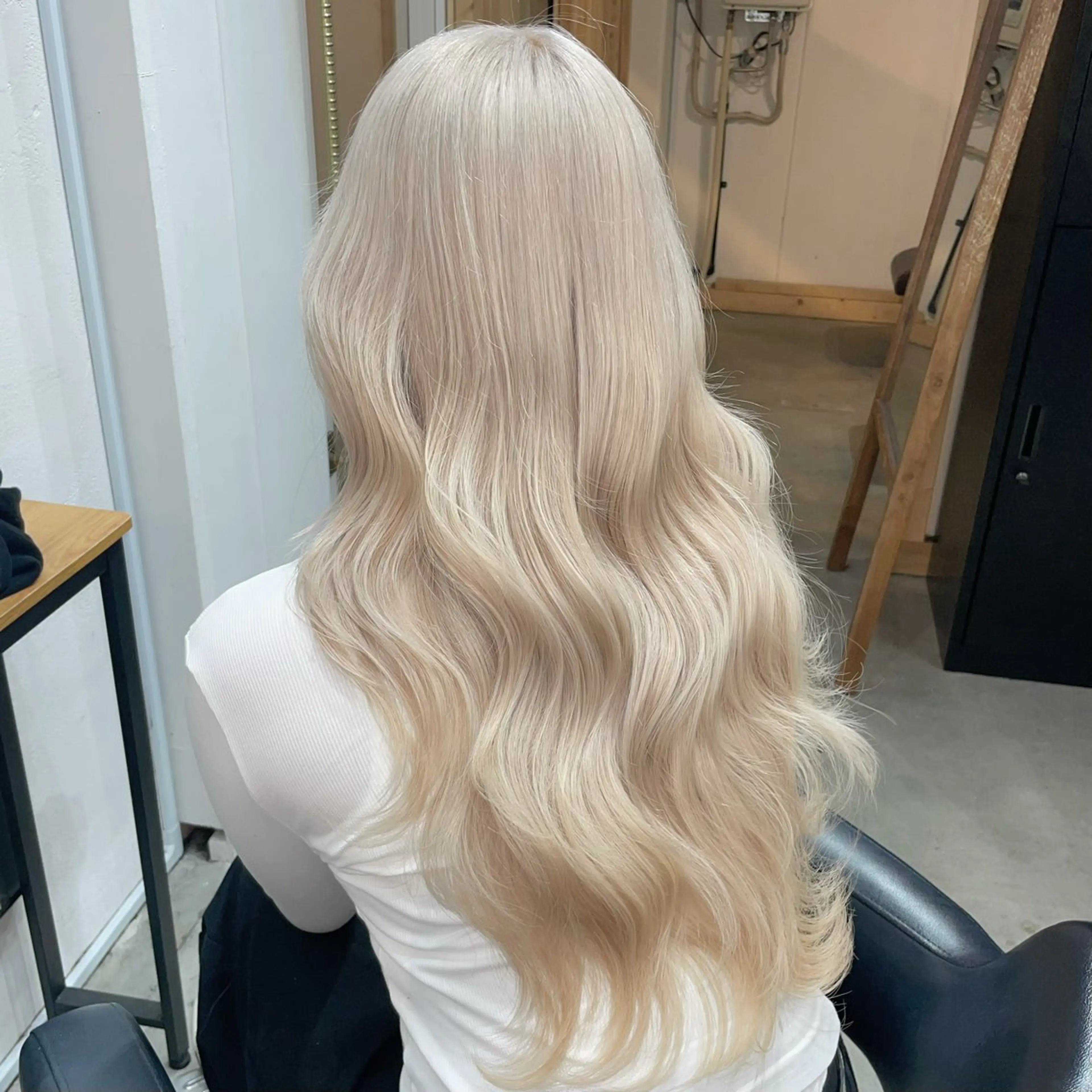 ロング カラー ベージュカラー ホワイトベージュ ヘアカラー 💍ダメージ最小限 ブリーチ/ちさと💍のヘアスタイル