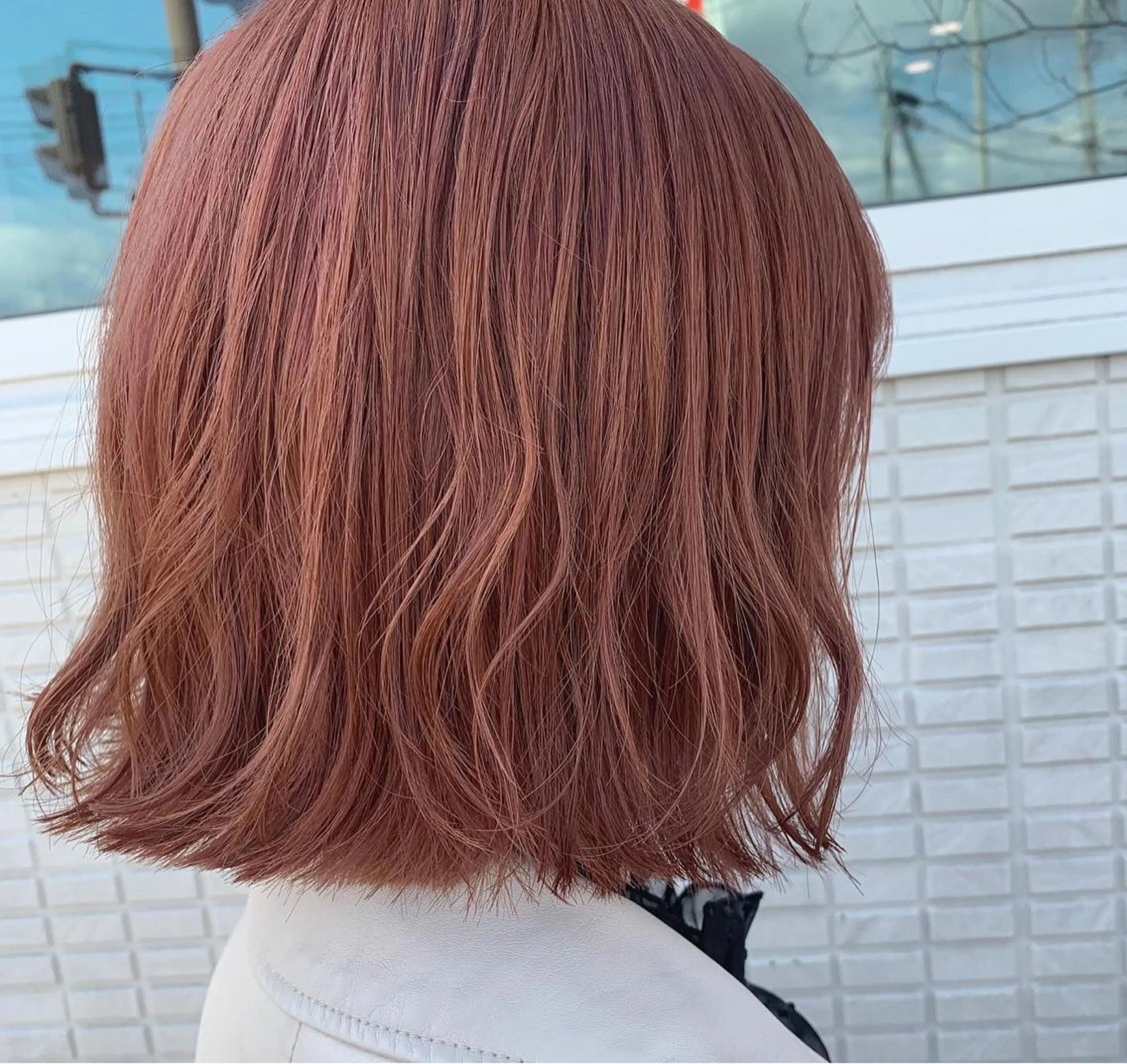 ミディアム カラー ベージュカラー ダブルカラー ピンクカラー ピンクベージュ カット ヘアカラー トリートメント 菅野 愛のヘアスタイル