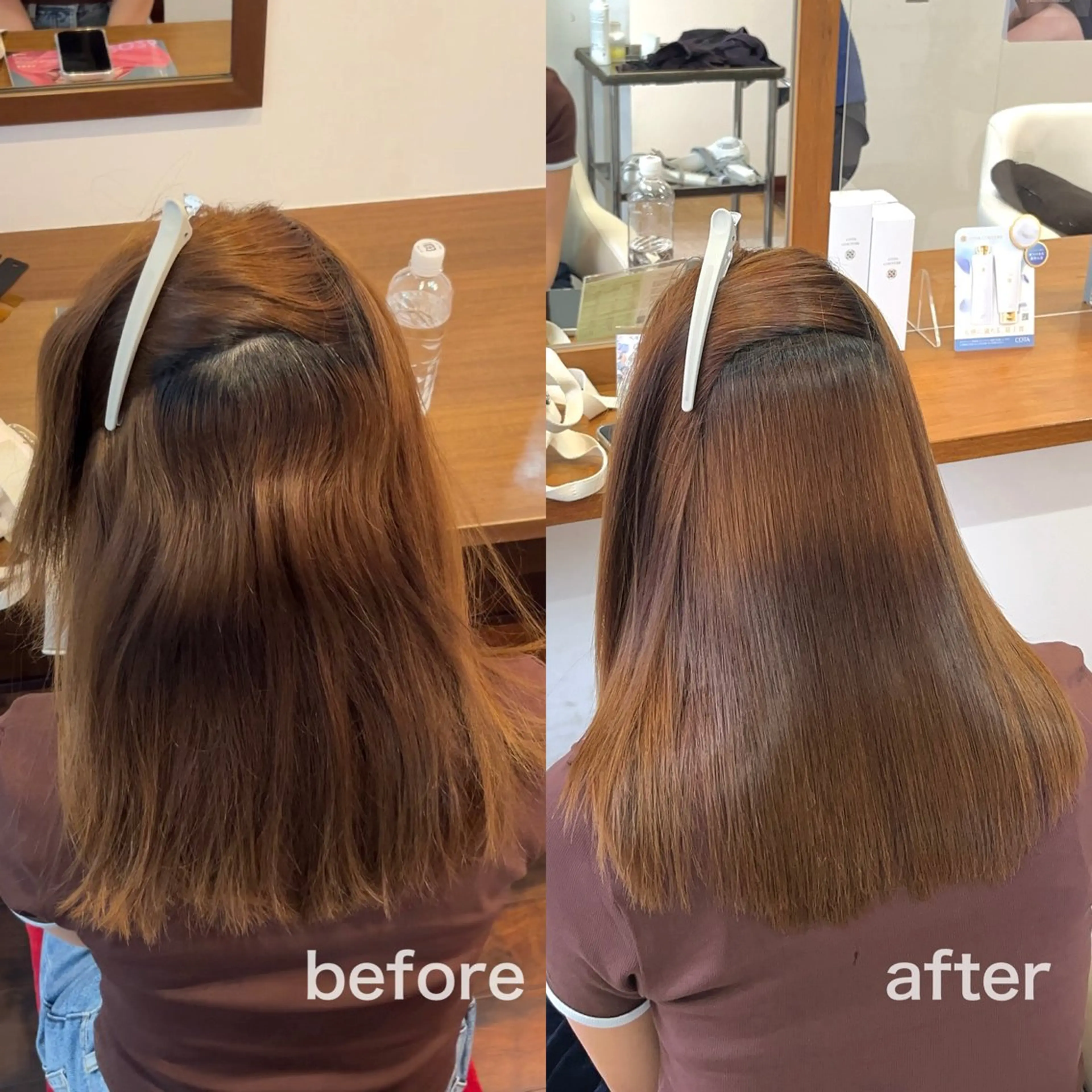 ミディアム 縮毛矯正 カット 縮毛矯正 トリートメント 今在家 玲【艶髪スト レート/メンズ】のヘアスタイル