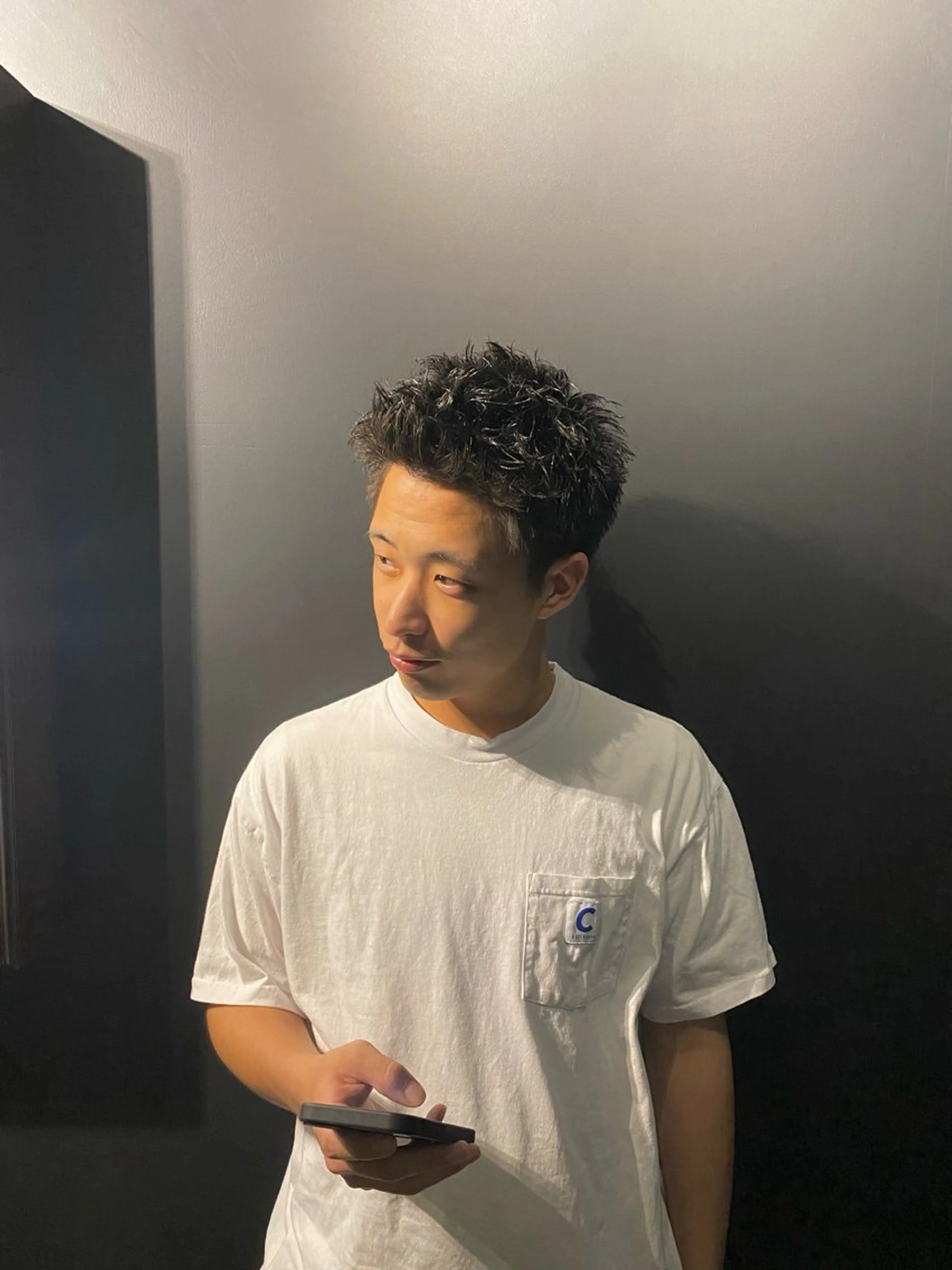 ショート パーマ メンズ 津家田 朋加のヘアスタイル