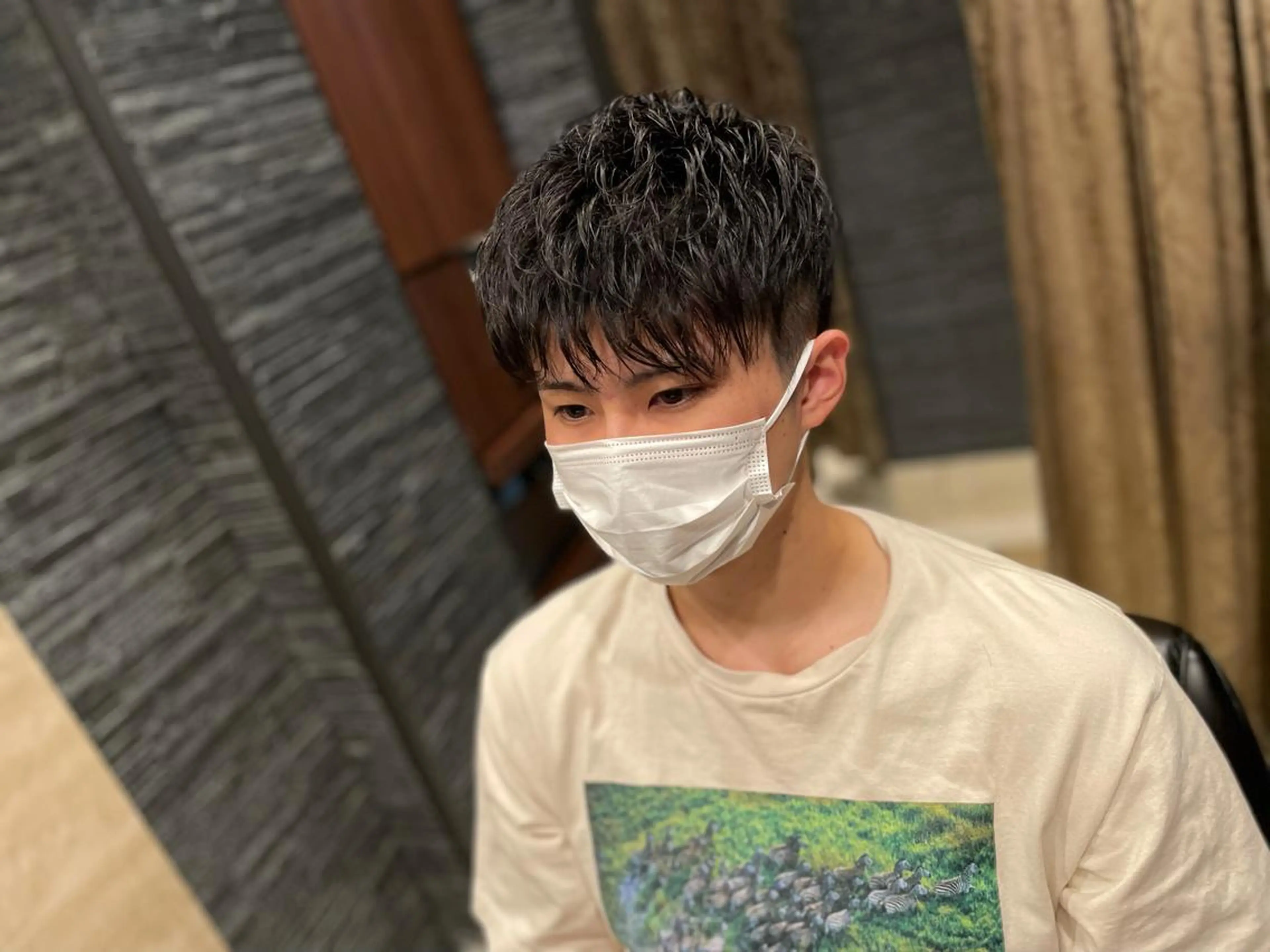 ショート パーマ 中越 仁一郎のヘアスタイル