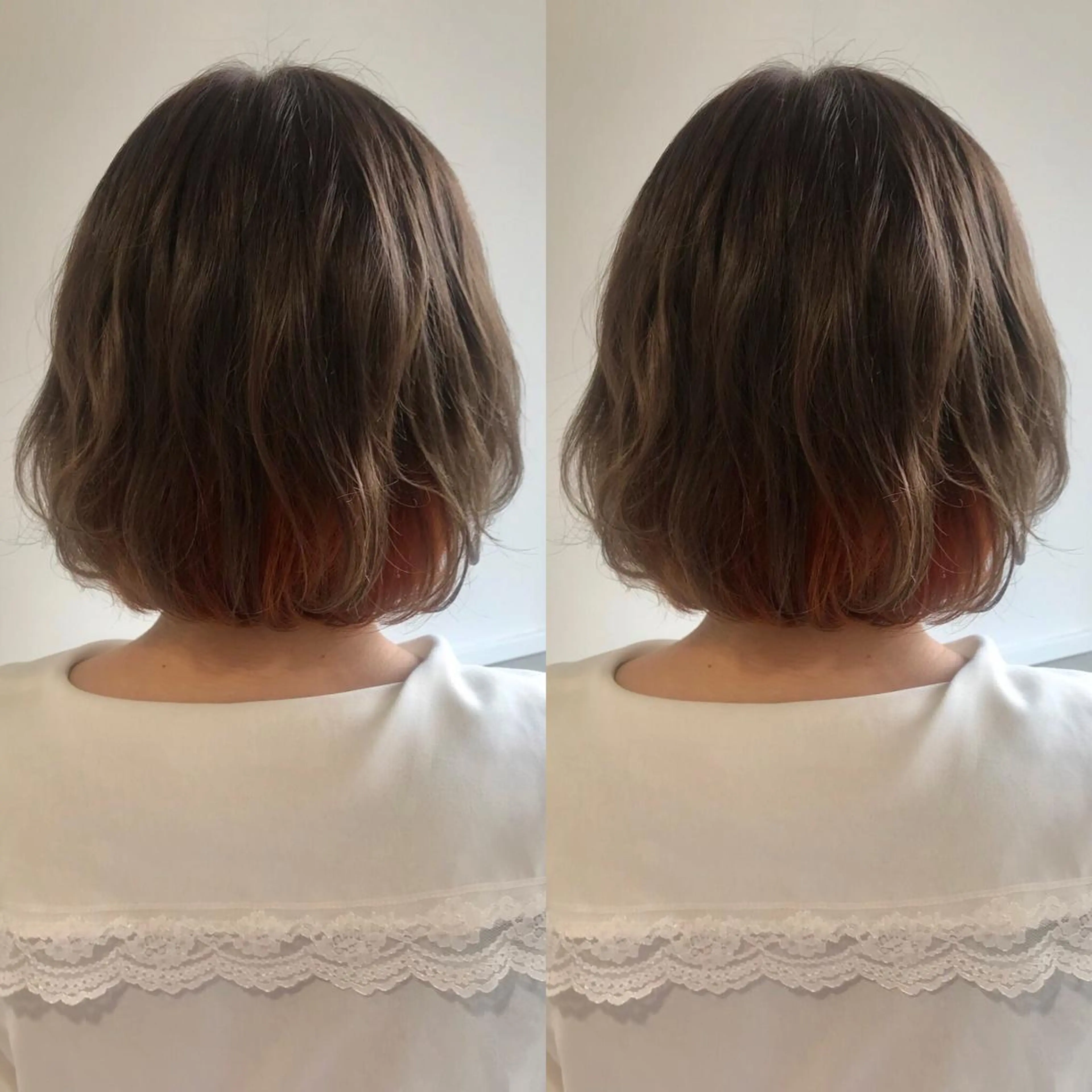 ミディアム カラー 小栗 麻衣のヘアスタイル