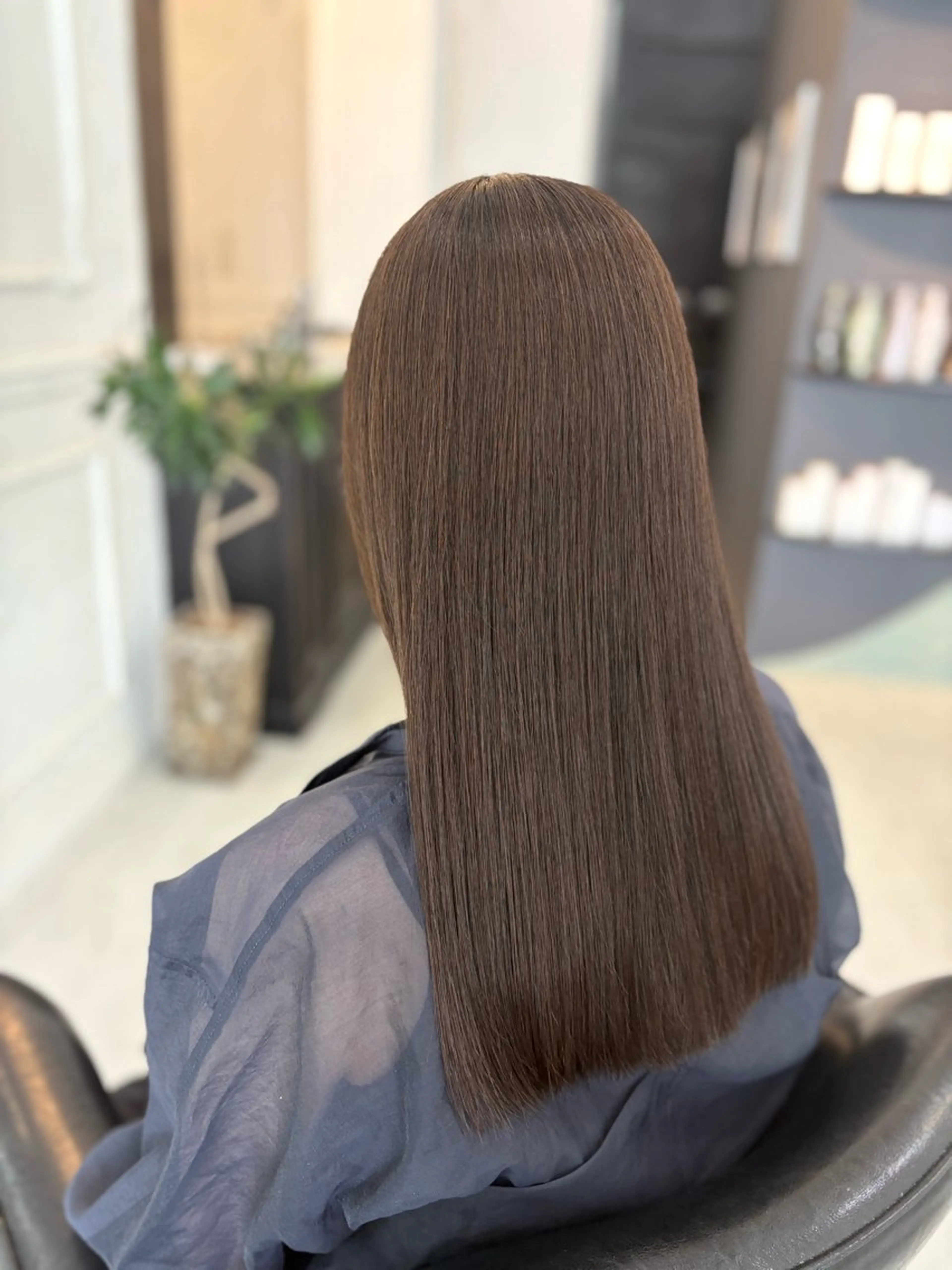 セミロング カラー 髪質改善 トリートメント Maison Halu YUKIのヘアスタイル