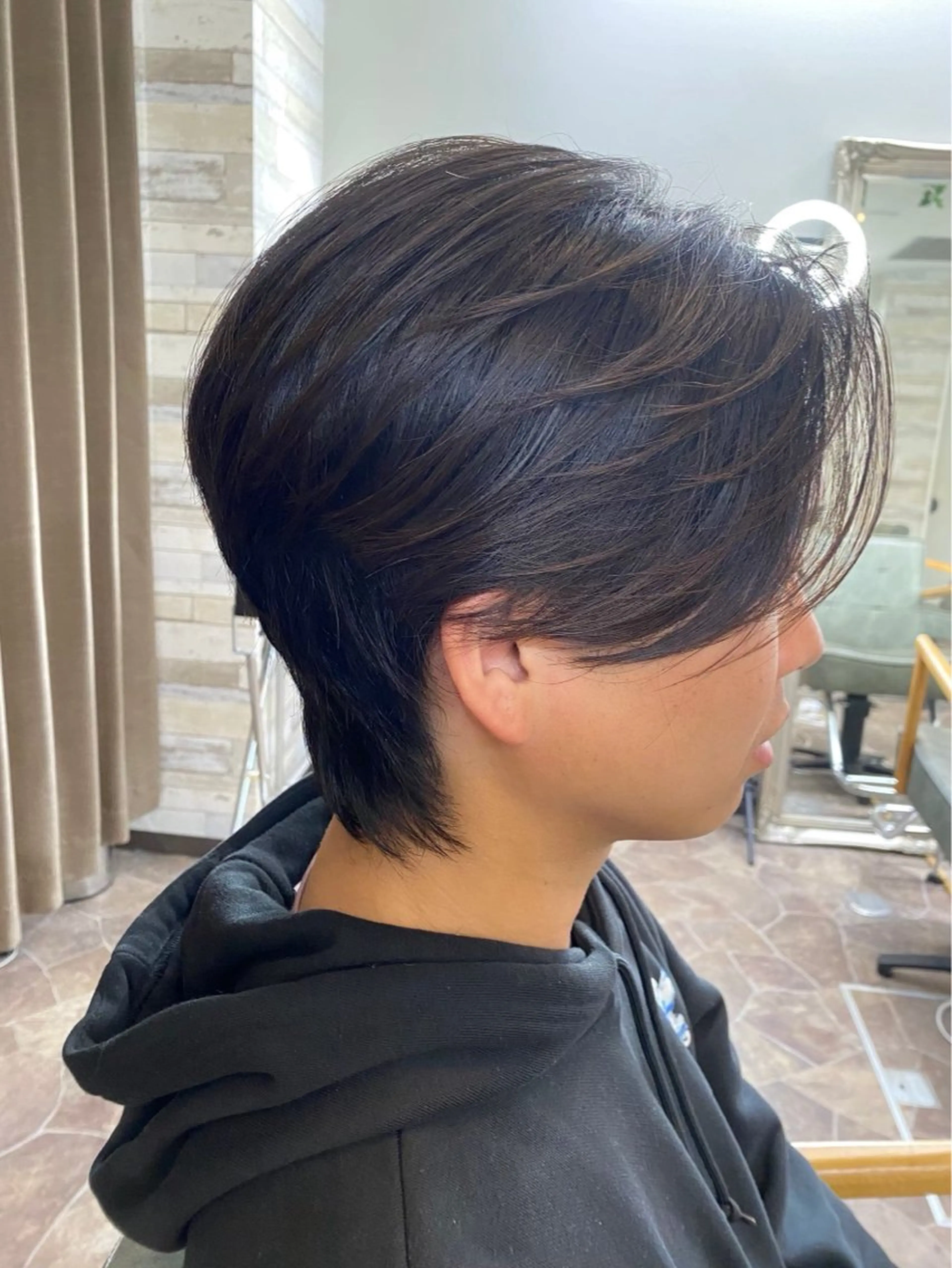 ミディアム パーマ ミディアムパーマ ニュアンスパーマ カット パーマ HRK 1st.メンズサロンのヘアスタイル