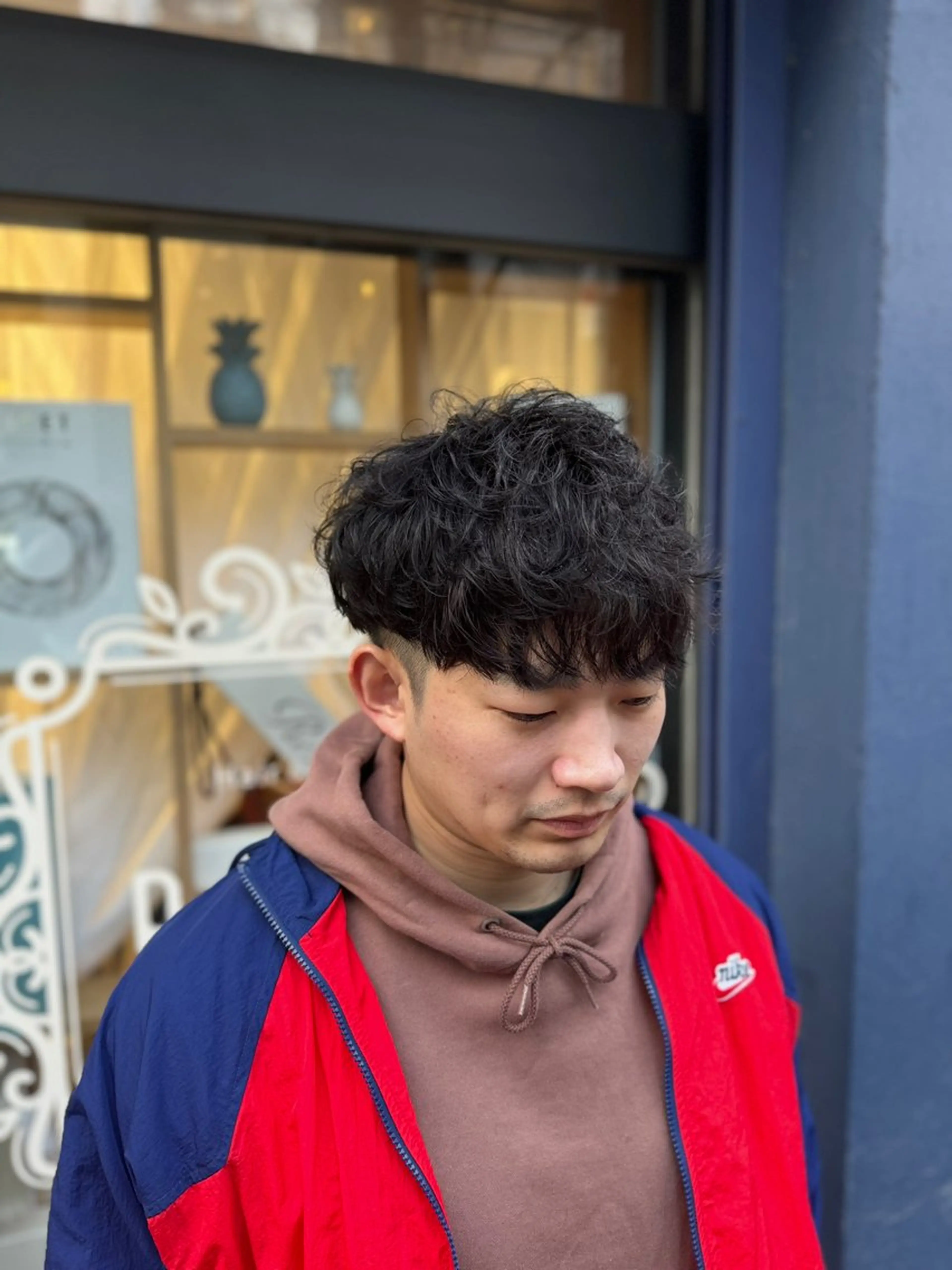 パーマ メンズ フェードカット マッシュ メンズパーマ メンズショート スペインカール カット パーマ 大宮/メンズパーマ 関勇也のヘアスタイル