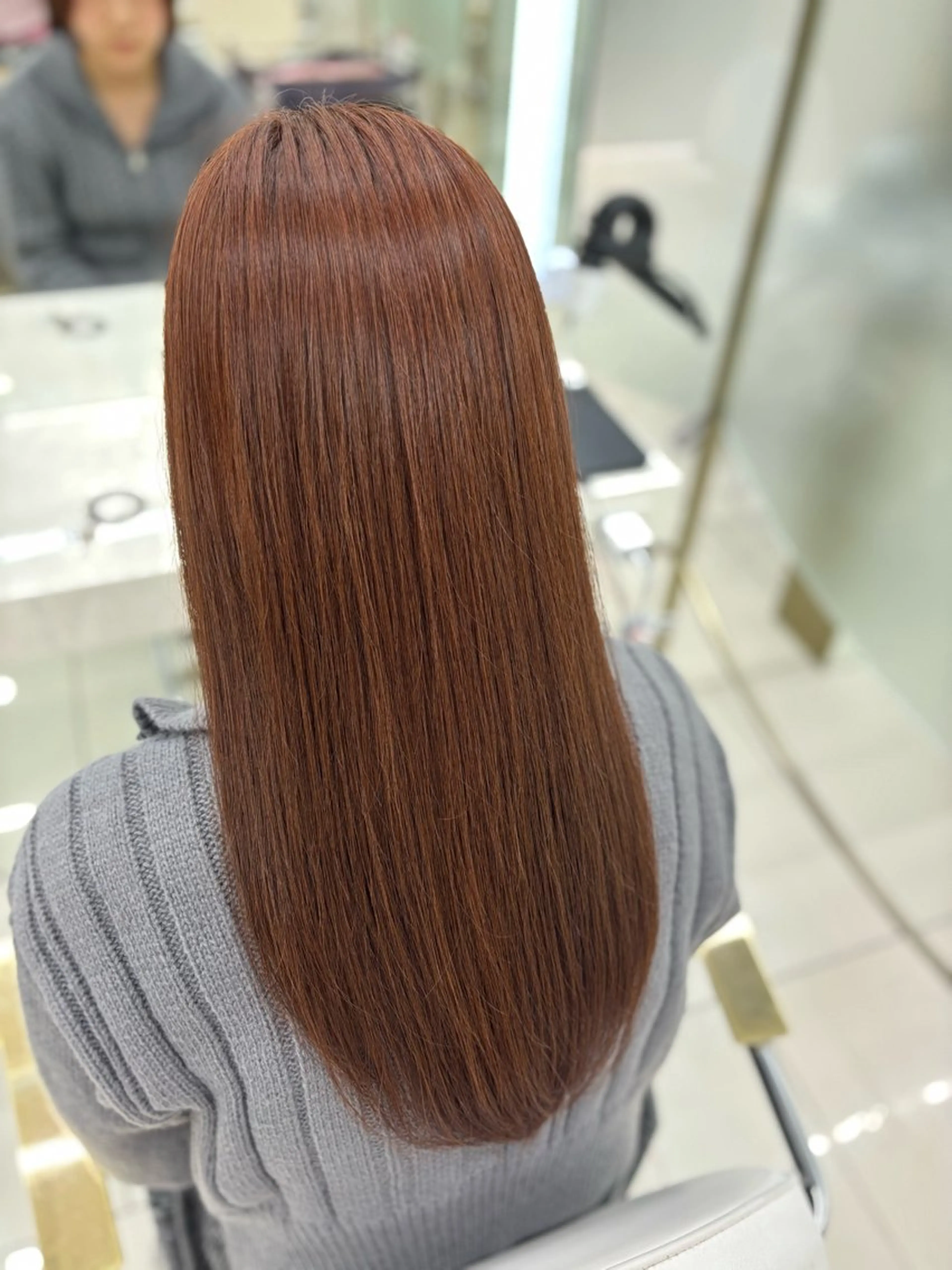 ロング カラー オレンジ オレンジレッド レッドカラー COA銀座｜はるひ 🌸カラーモデル募集のヘアスタイル