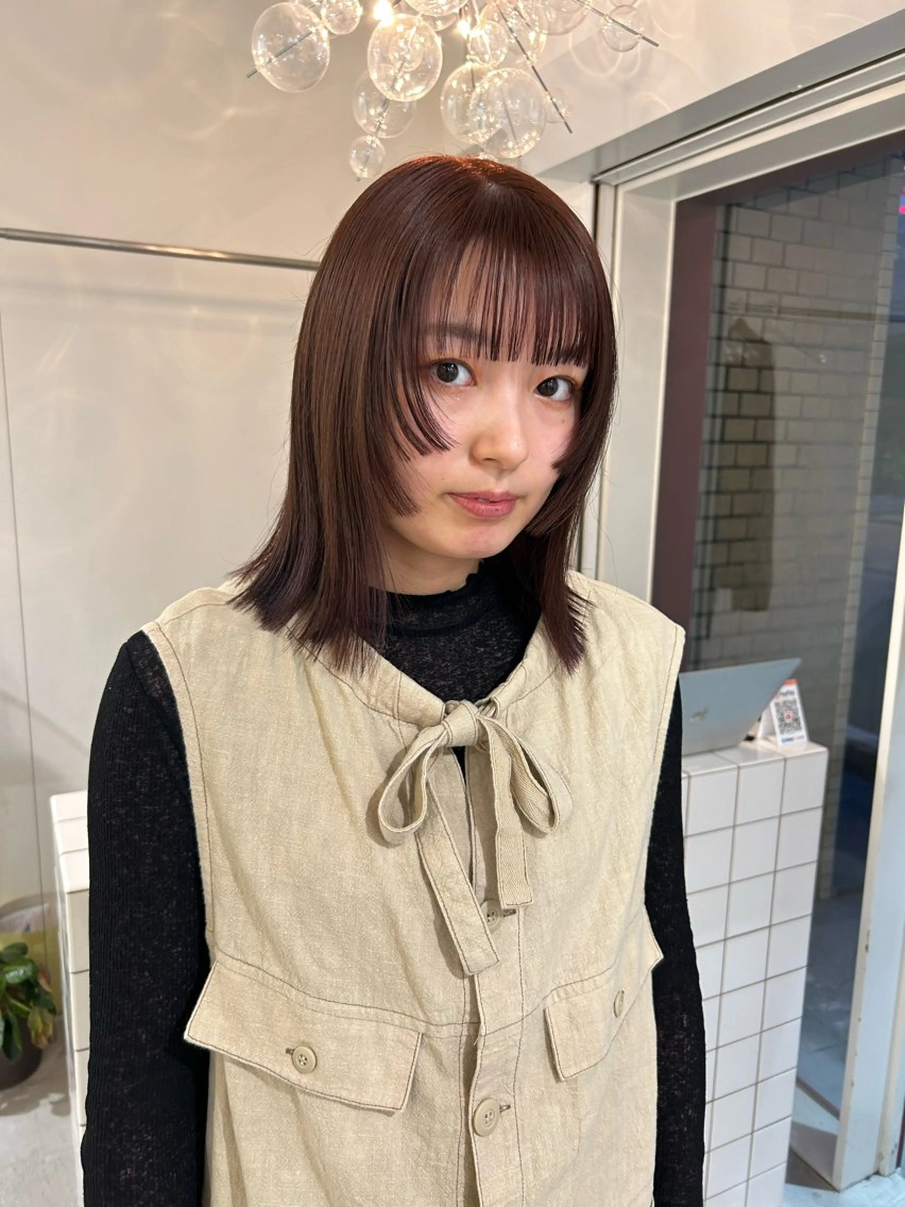 セミロング Koto🌿 ブリーチなしカラーのヘアスタイル