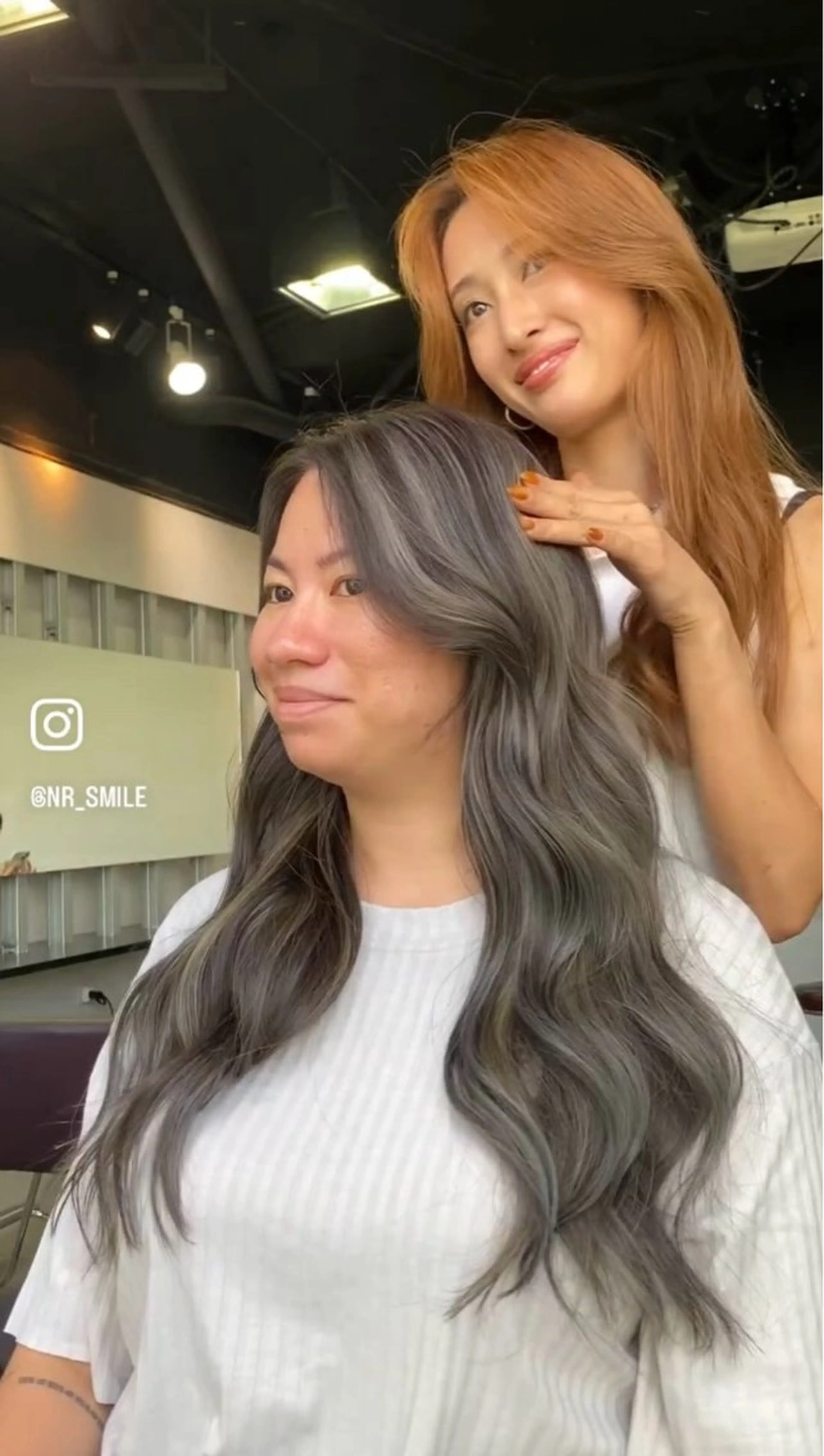 ロング カラー ヘアカラー トリートメント オリーブベージュ 🫒🩶Rianaのヘアスタイル