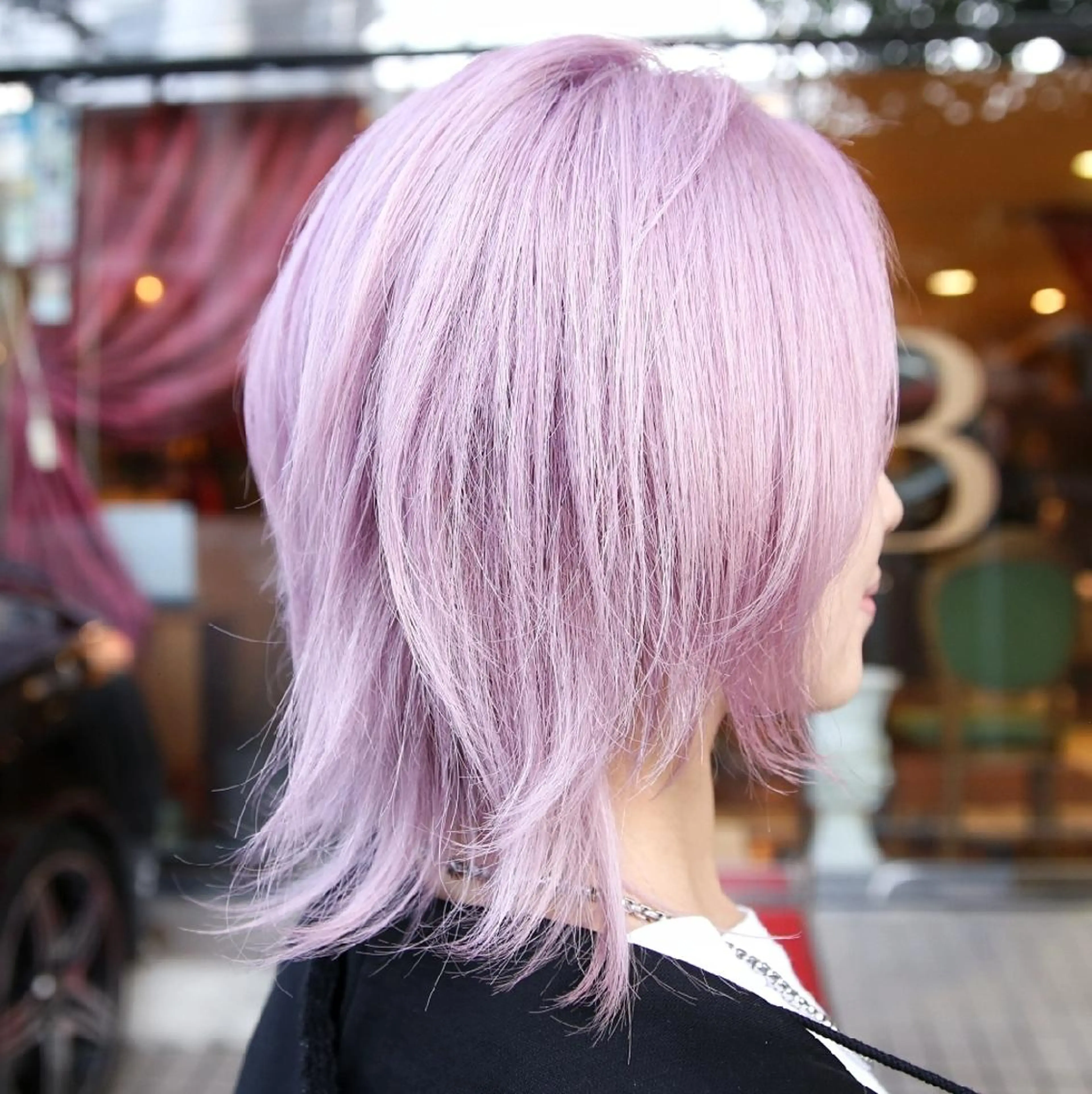 ミディアム カラー ピンクカラー ホワイトピンク カット ヘアカラー トリートメント 艶髪✨ハイトーン ✨ホワイト✨北宗一郎のヘアスタイル