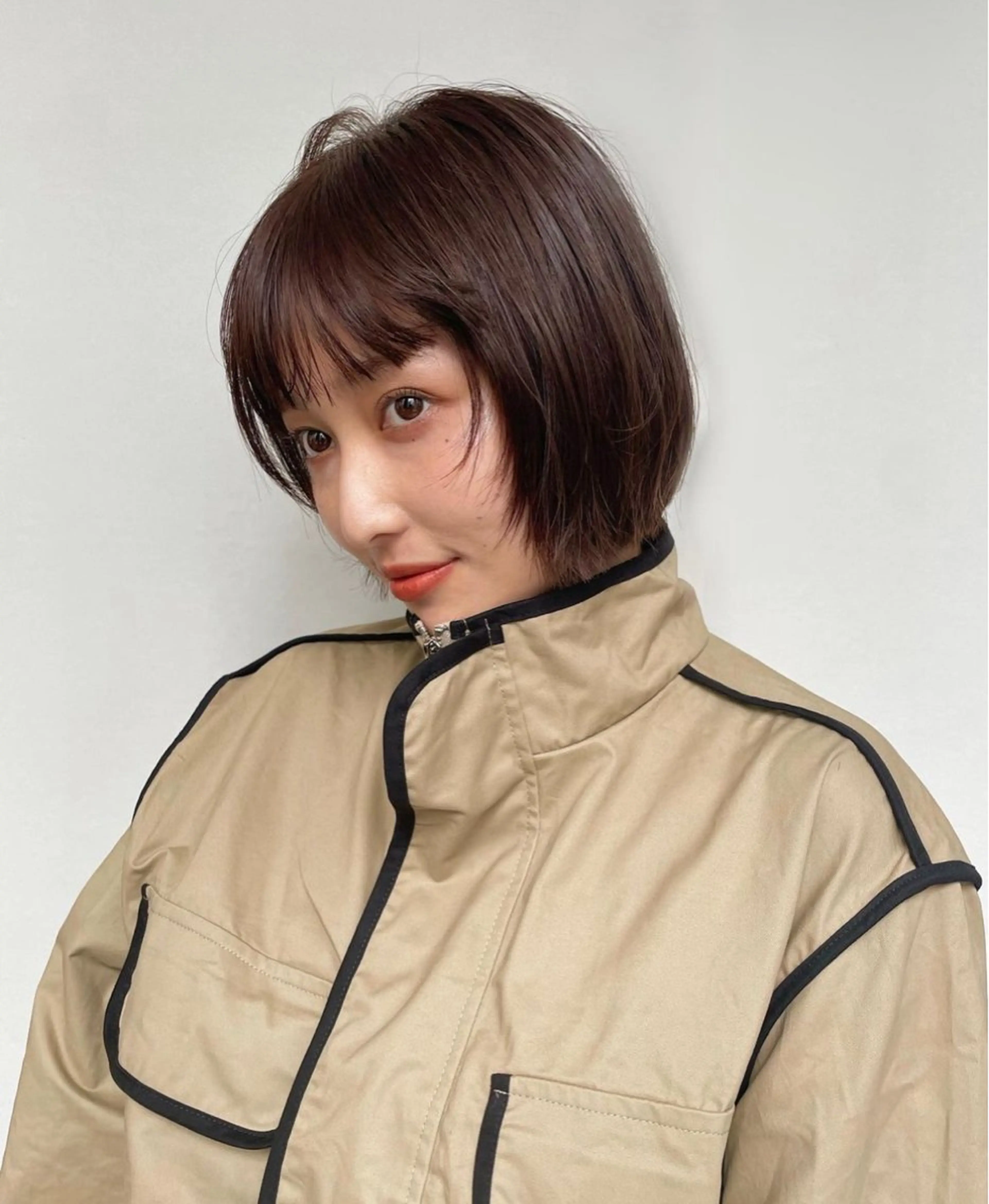 ショート カラー ヘアアレンジ 髪質改善 縮毛矯正 トリートメント カット ヘアカラー 脇野 茉優のヘアスタイル