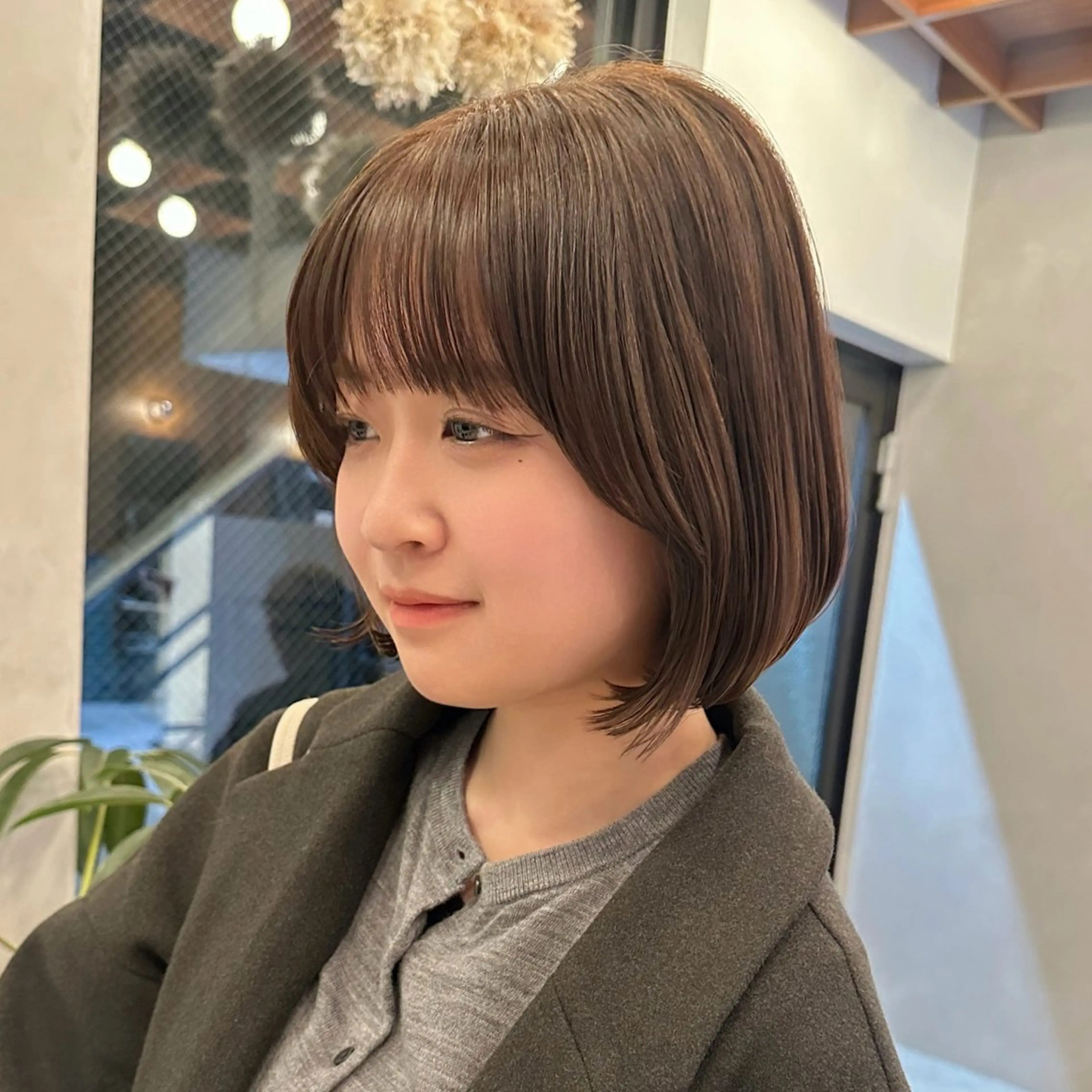 ミディアム カット ヘアカラー ボブ　フレンチボブ/ レイヤー縮毛Yukiのヘアスタイル