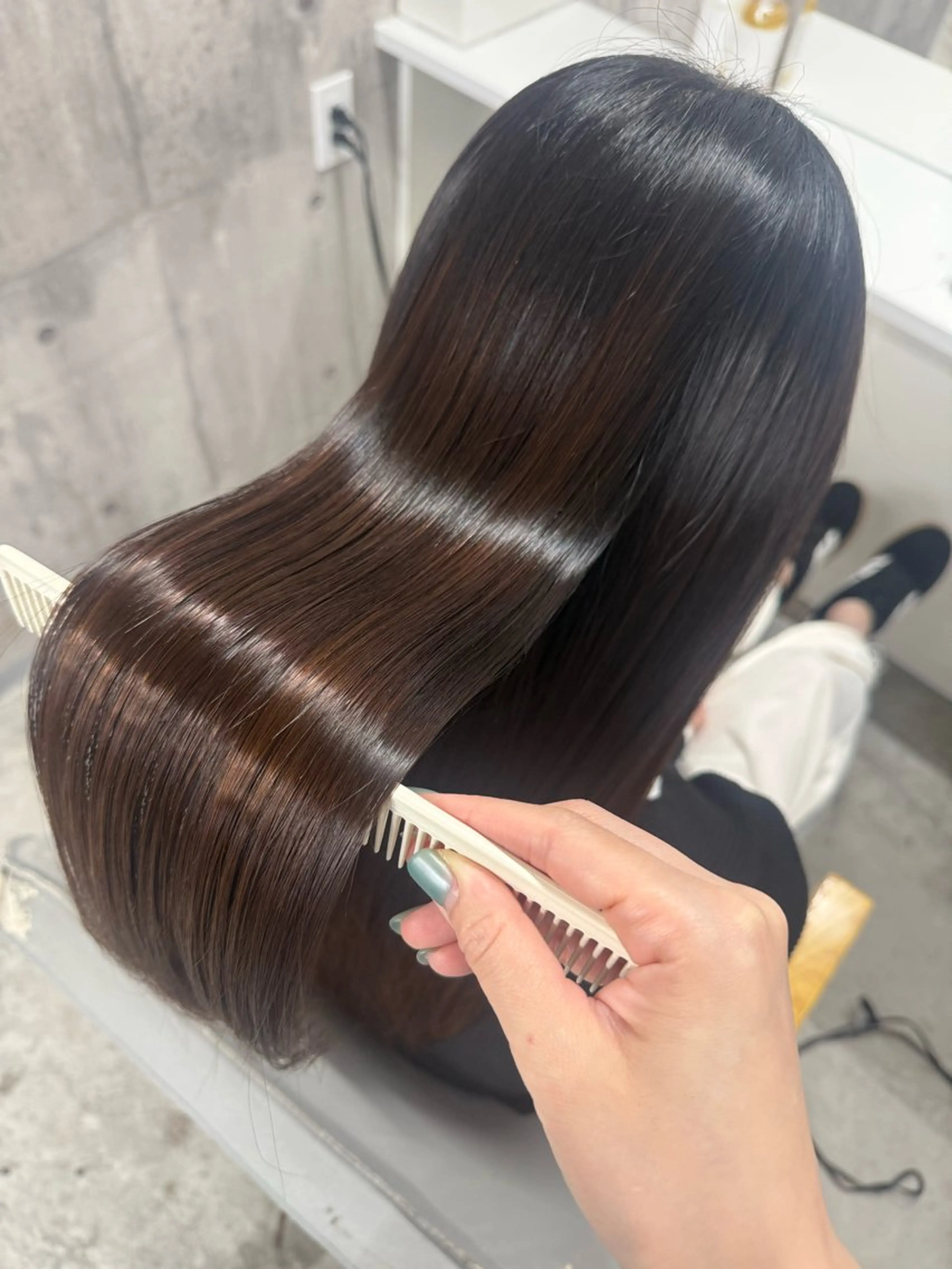 ロング カット 縮毛矯正 トリートメント ageless/ 髪質改善marinaのヘアスタイル