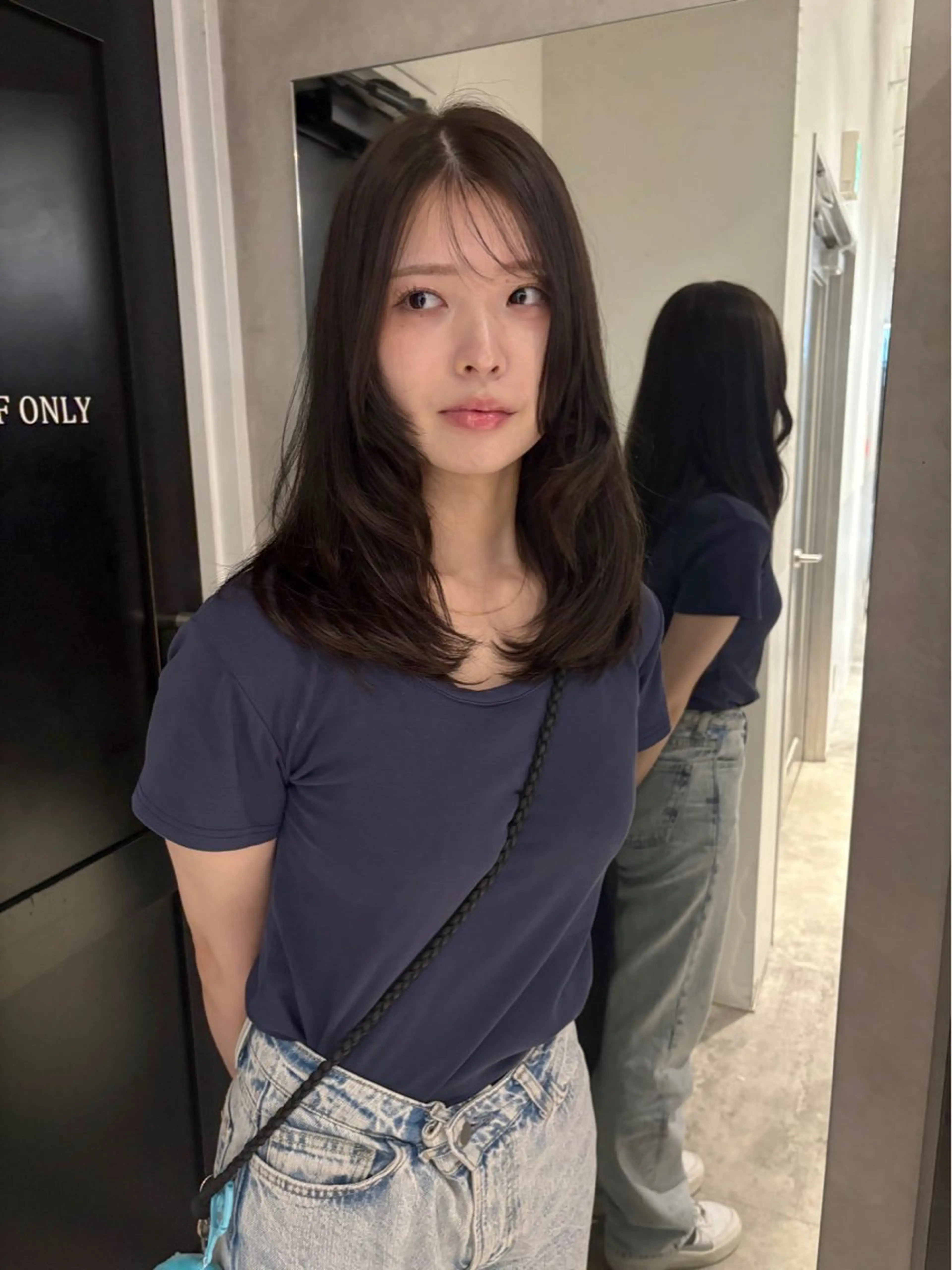 セミロング カラー カット ヘアカラー ヘアセット 似合わせ｜レイヤー 🪩yurikaのヘアスタイル