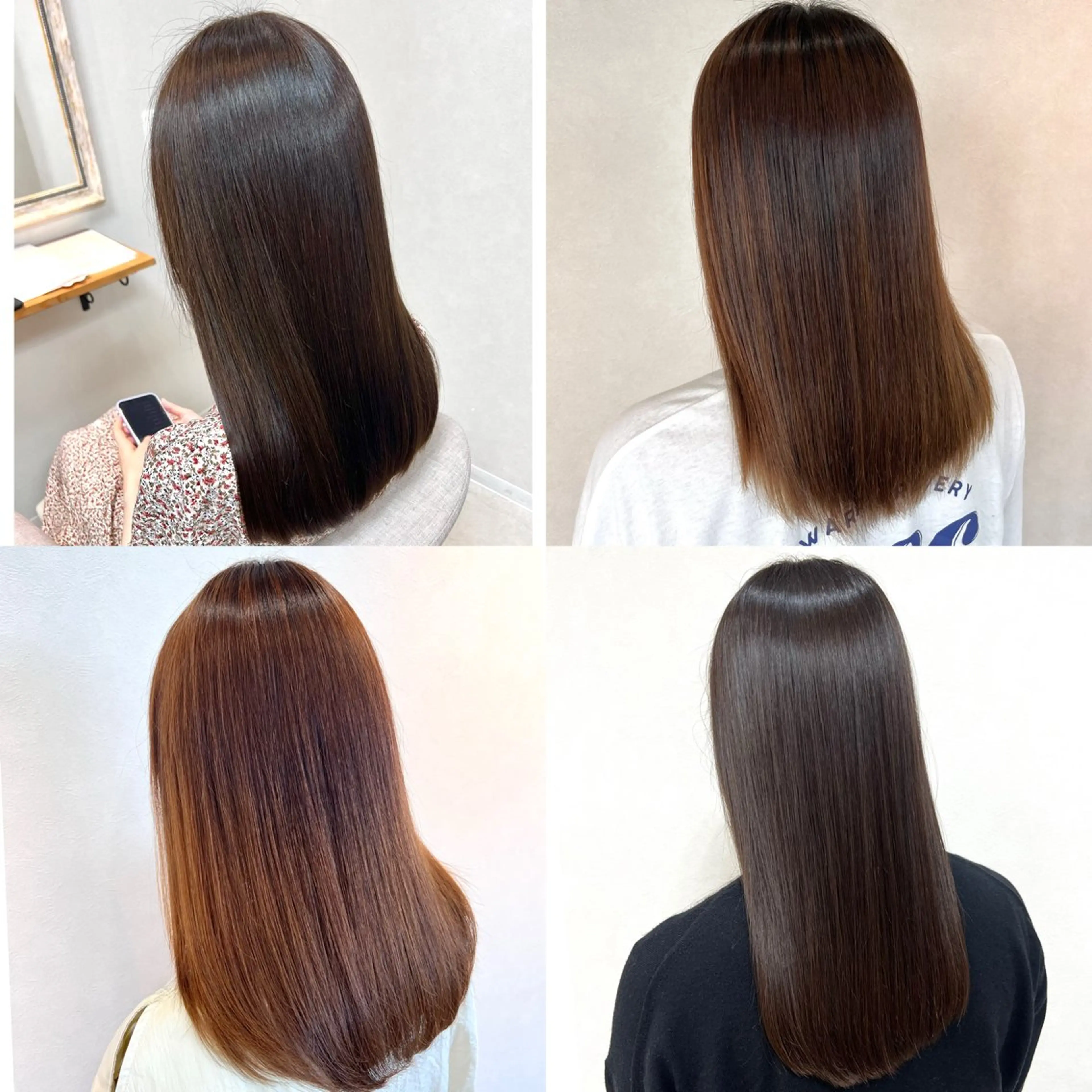 ミディアム カット 縮毛矯正 トリートメント ショート/白髪ぼかし 君和田若菜のヘアスタイル