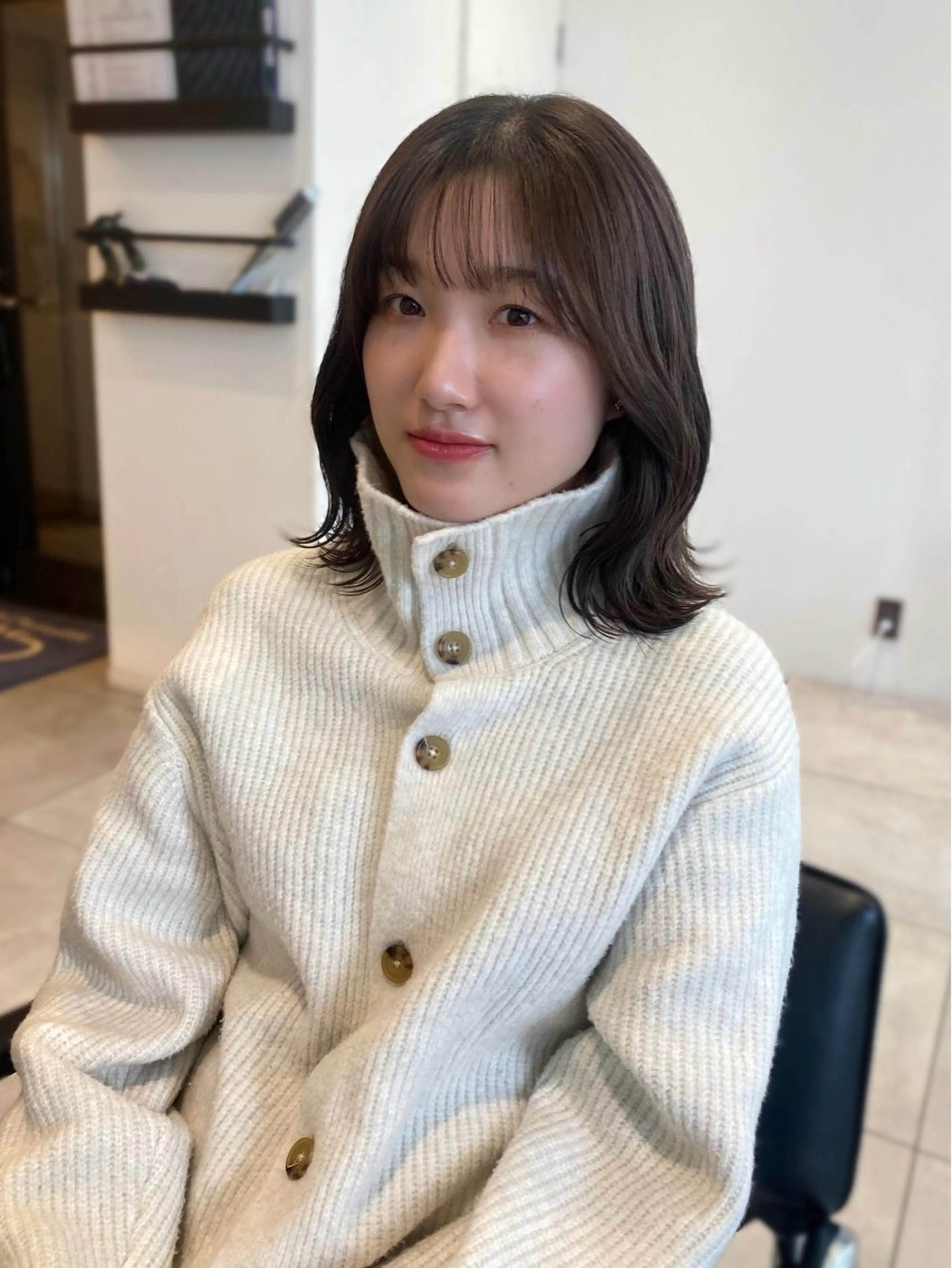 セミロング 梅田美容室 SPADICユヅキ♠のヘアスタイル