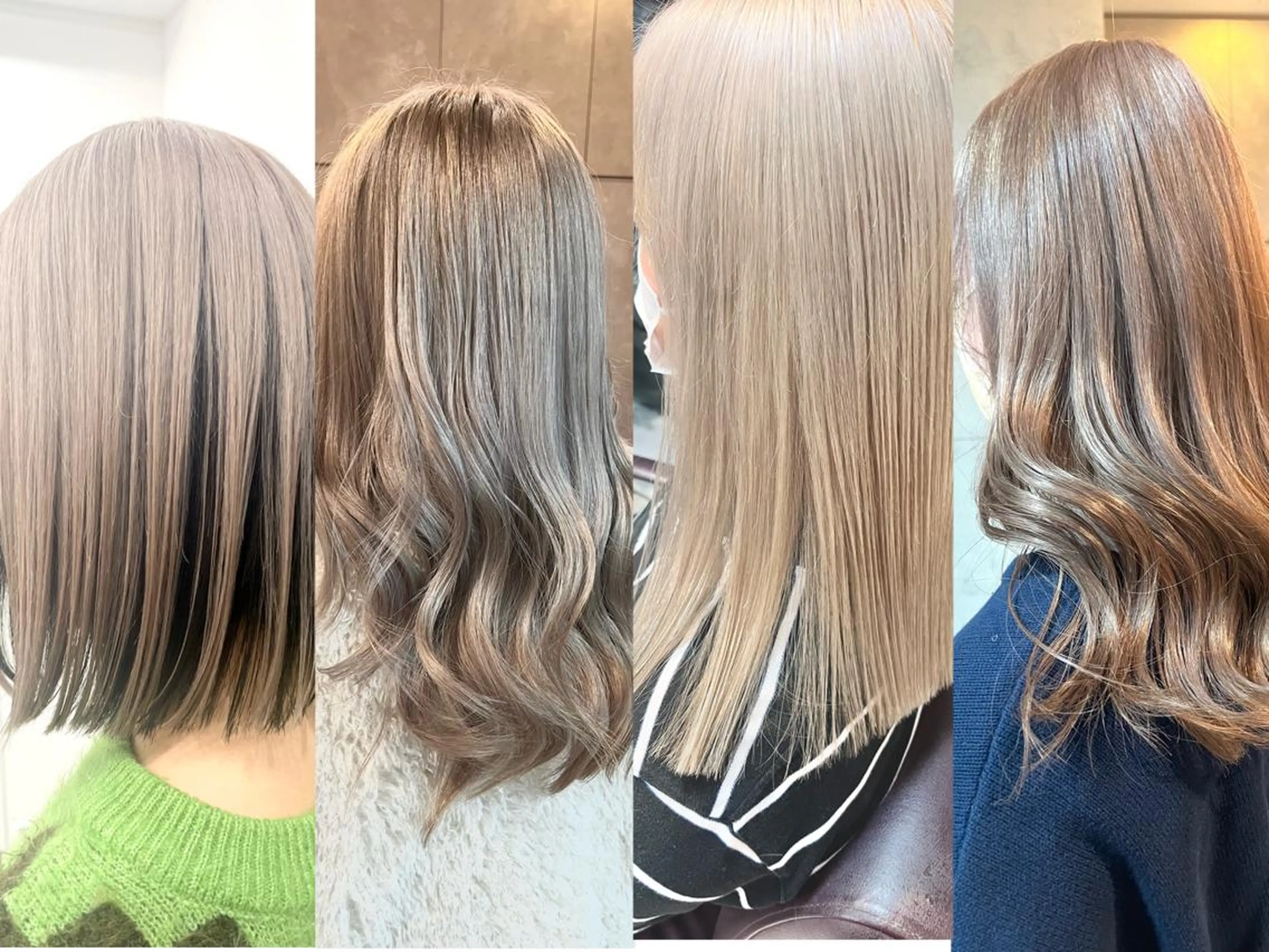 ロング カラー ブロンド 韓国風ヘア ロング ヘアカラー トリートメント ヘアセット 🎀透明感 カラー🎀ミズキのヘアスタイル