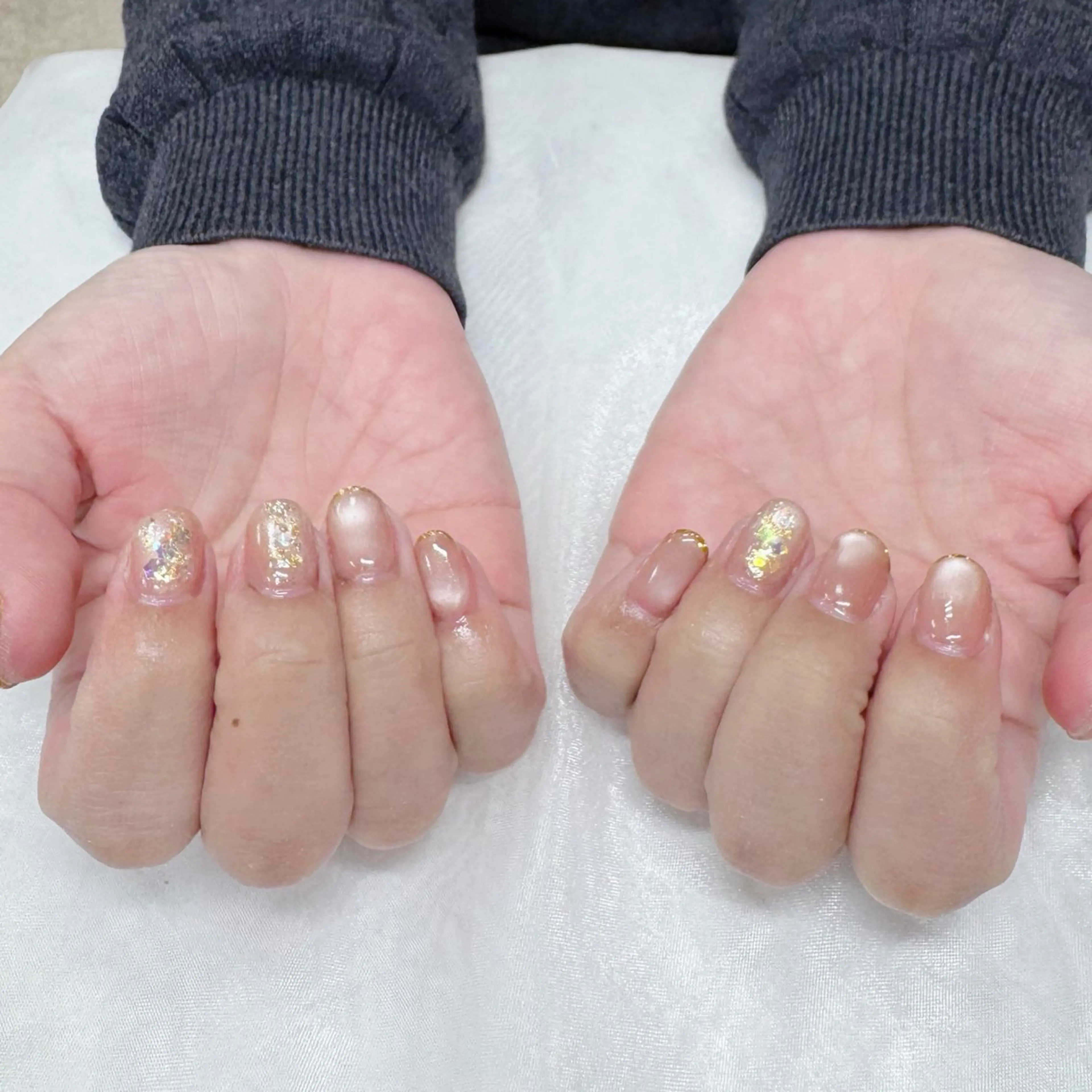 ネイル キラキラネイル マグネットネイル オフィスネイル maruyasu. yのネイルデザイン