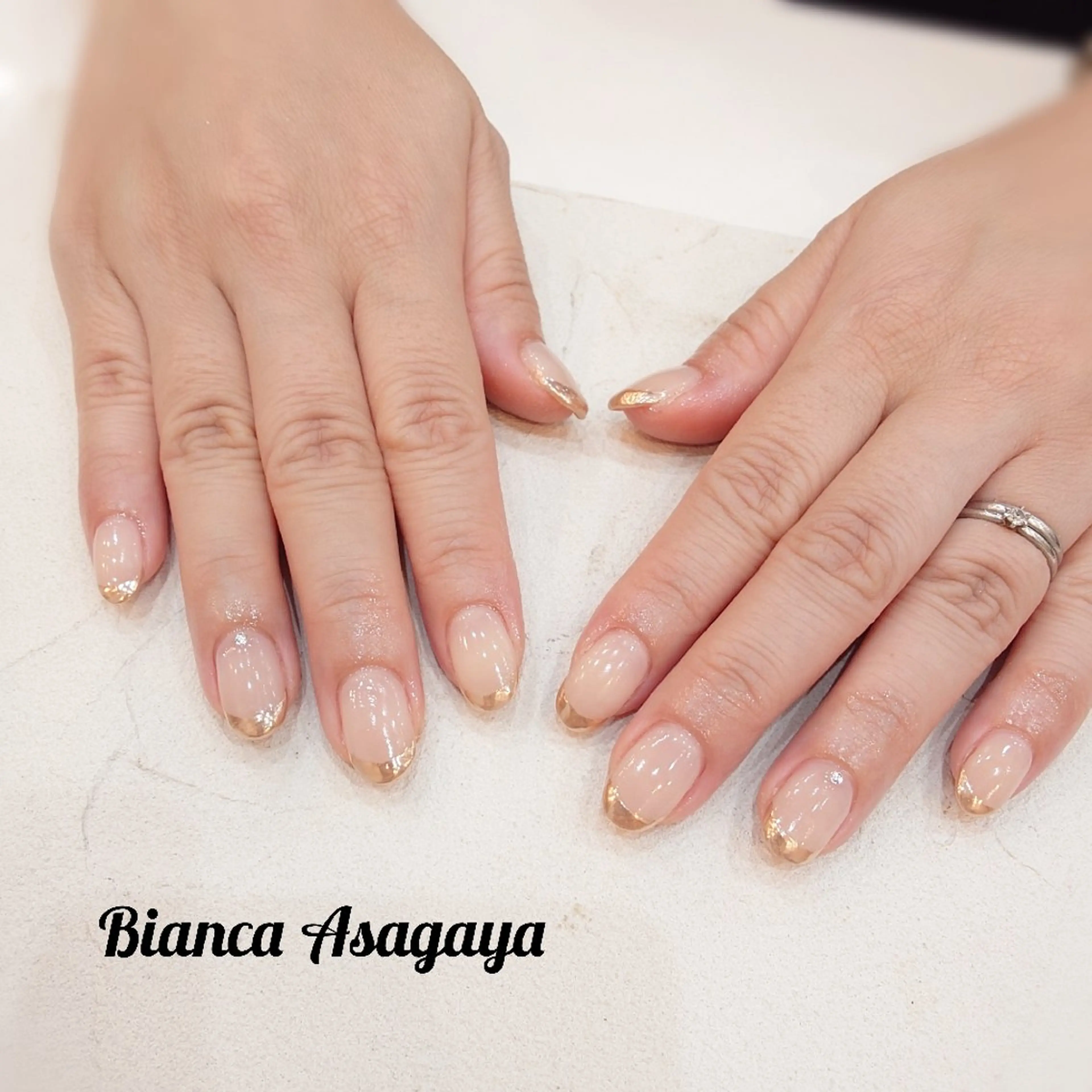 ネイル フレンチネイル ミラーネイル ハンドネイル Bianca TANAKAのネイルデザイン