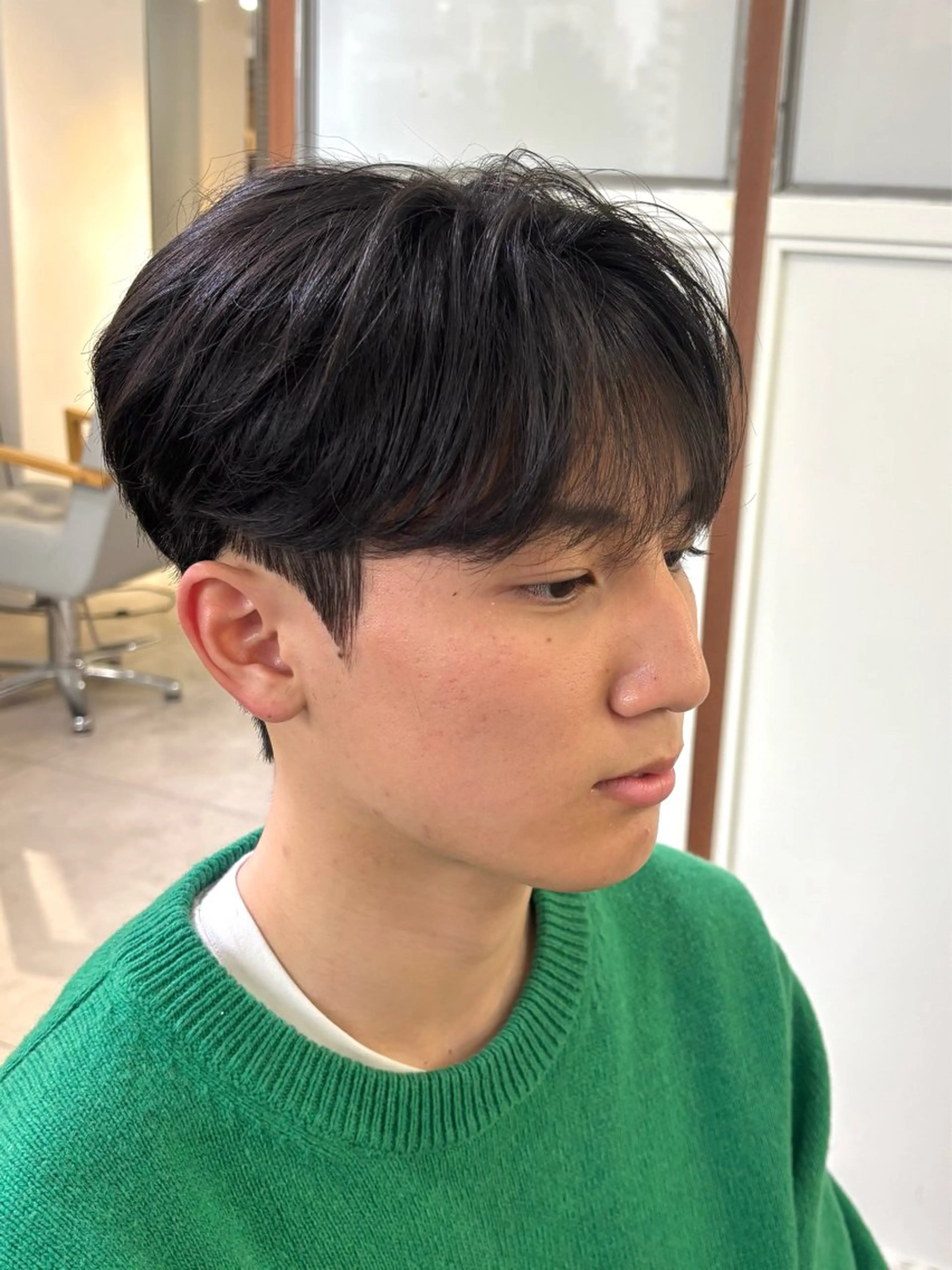 パーマ メンズ ダウンパーマ メンズ韓国風 マッシュ メンズパーマ シースルーマッシュ カット パーマ 笹井 逸希/メンズ韓国ヘアのヘアスタイル