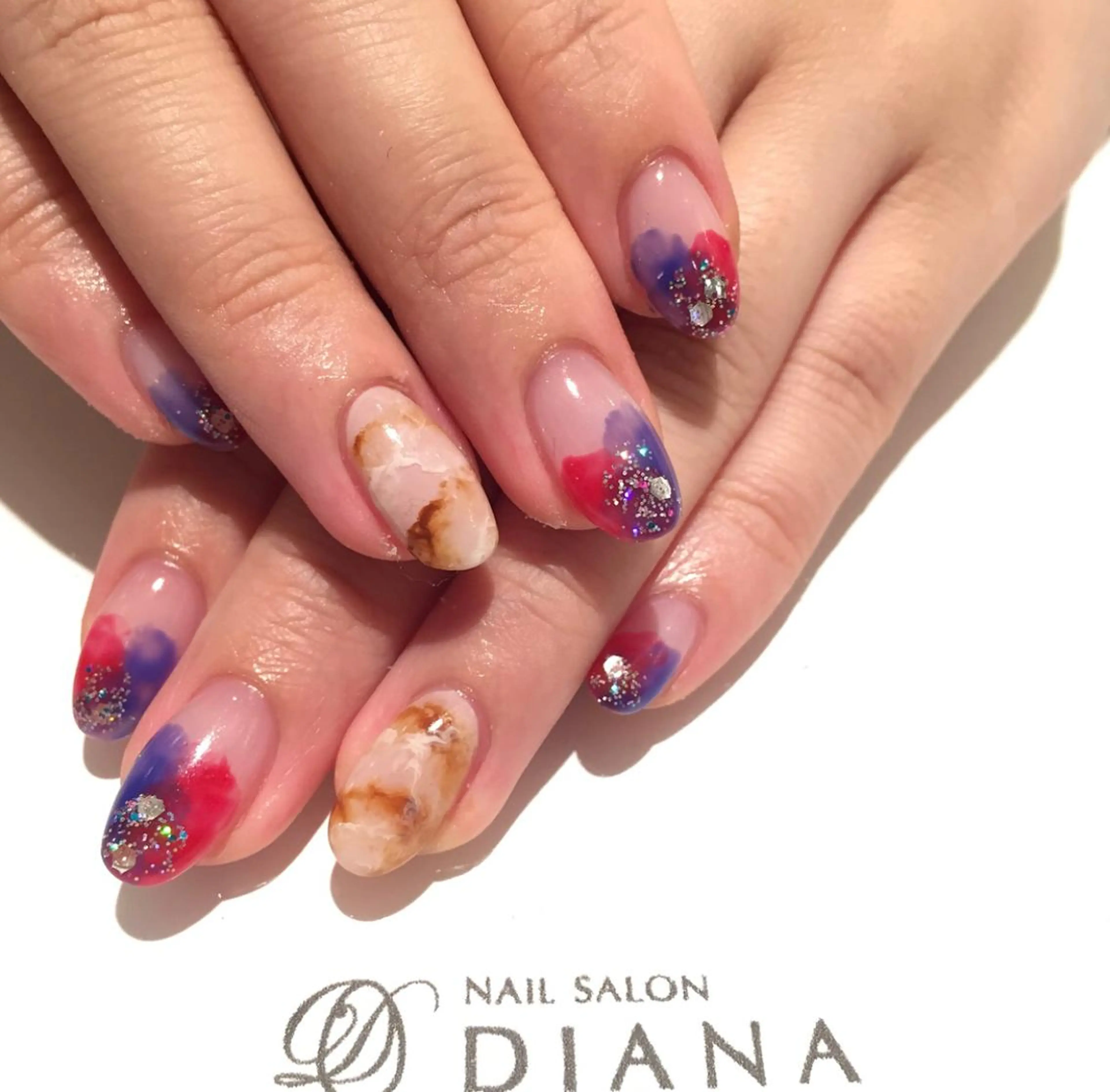 ショート カラー ネイル NAILSALON DIANAのネイルデザイン