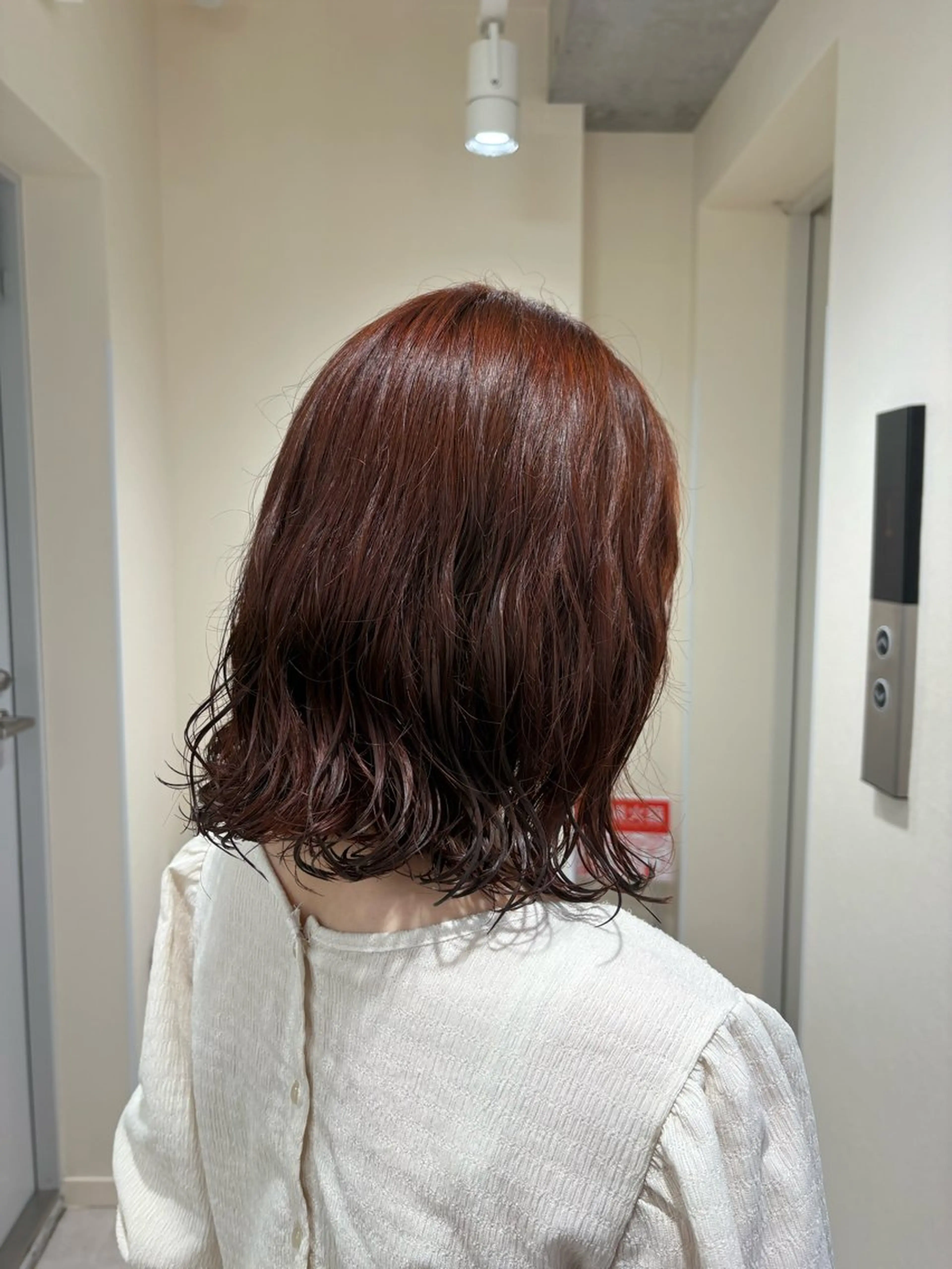 ミディアム カラー パーマ ヘアカラー トリートメント 暖色ブラウン系カラー /サツキ🎀🌙のヘアスタイル