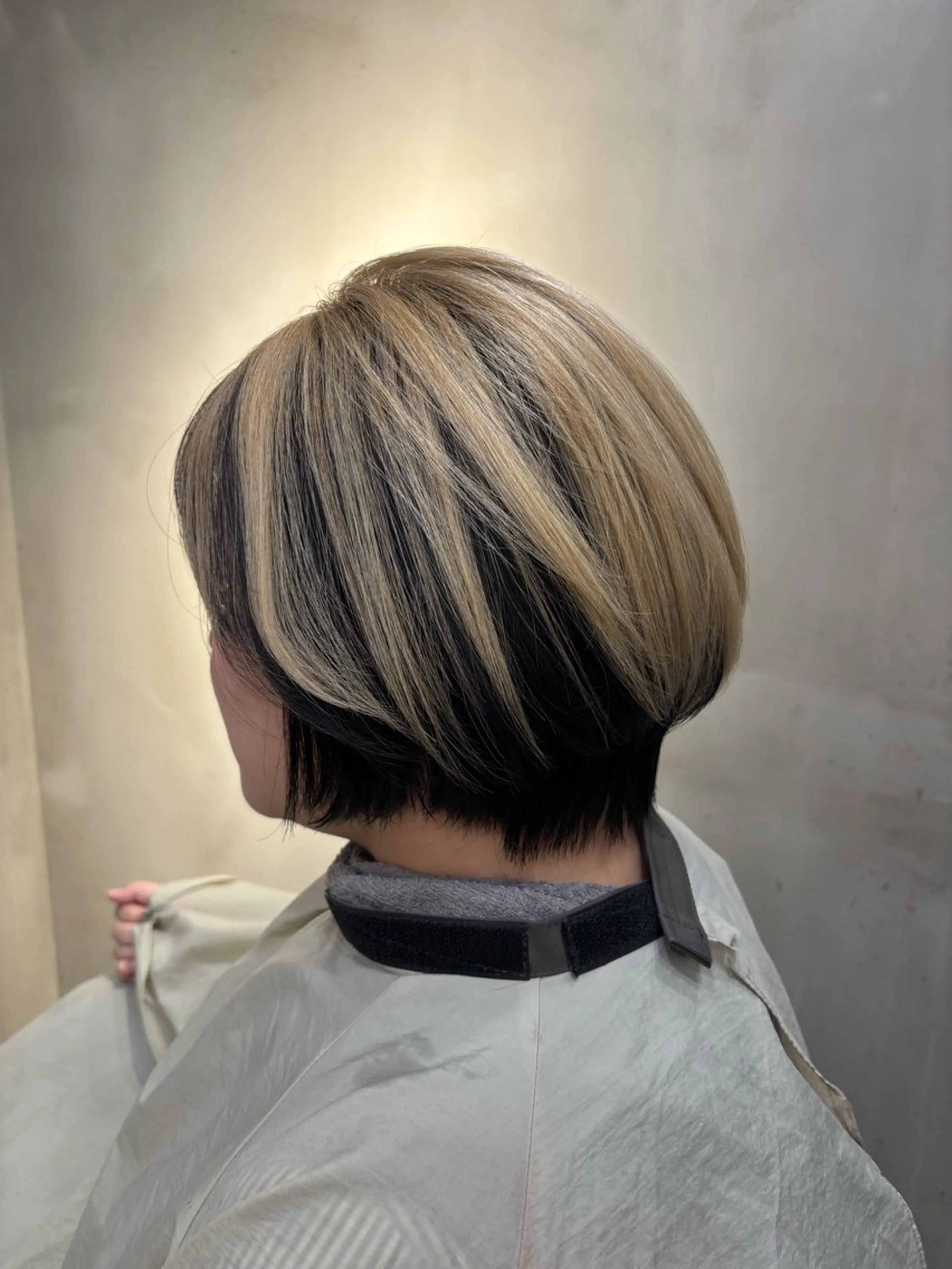 ショート カラー ボブレイヤー ボブ レイヤーカット カット トリートメント 中園康 /カラー/ブリーチのヘアスタイル