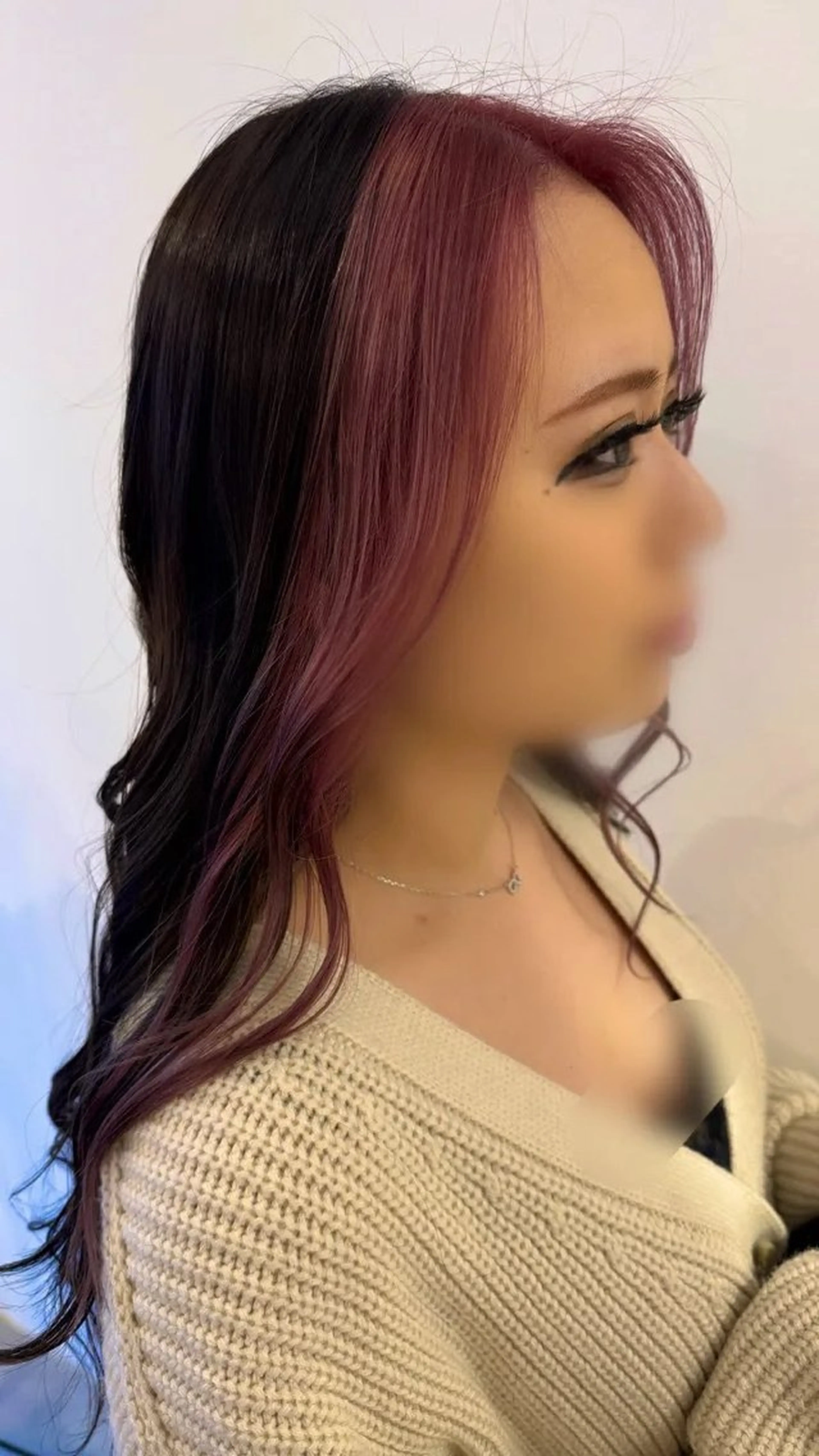 ロング ミストバング 💖ASUKA 💜/透明感カラーのヘアスタイル