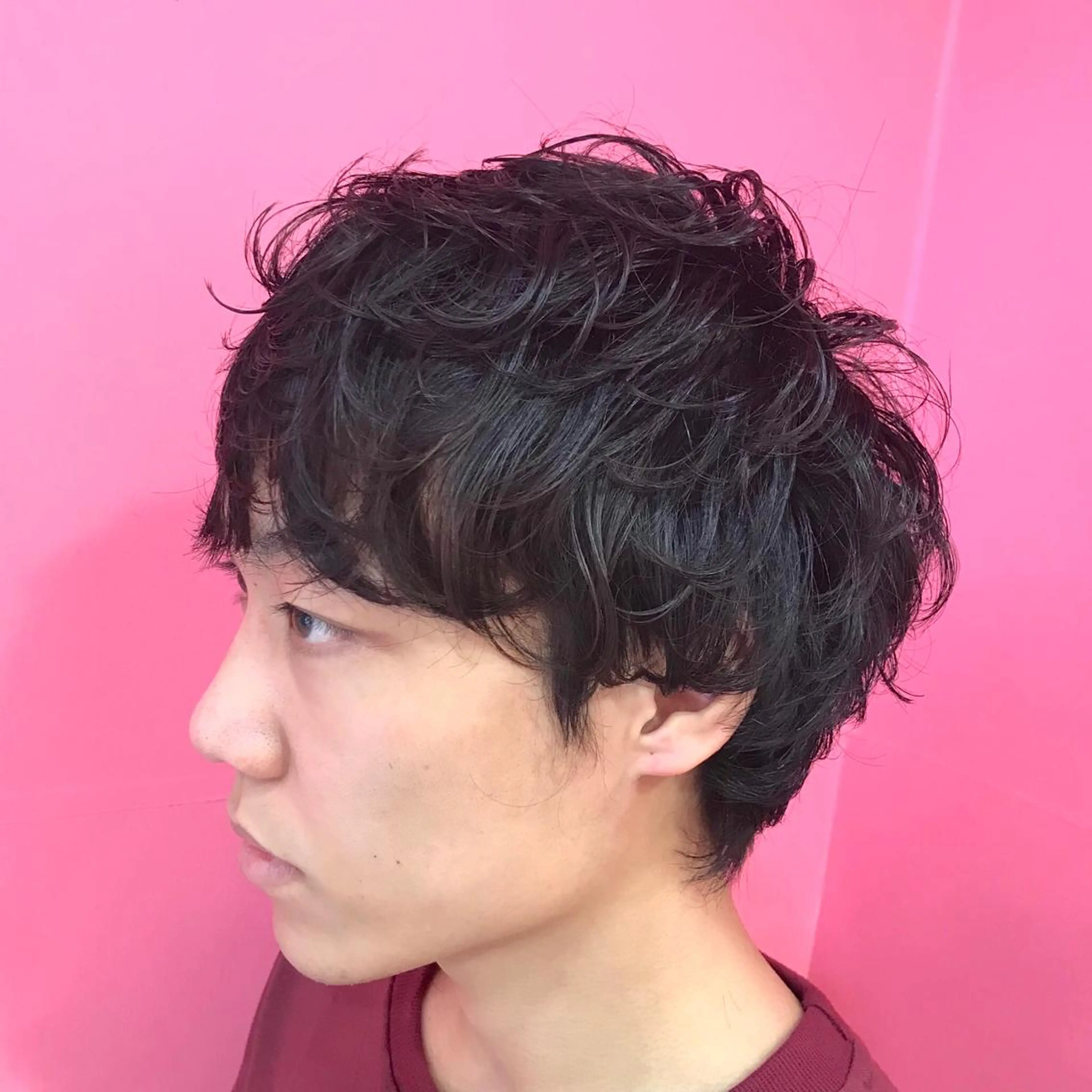 ショート パーマ メンズ マッシュ メンズパーマ ニュアンスパーマ カット Vir by browのヘアスタイル